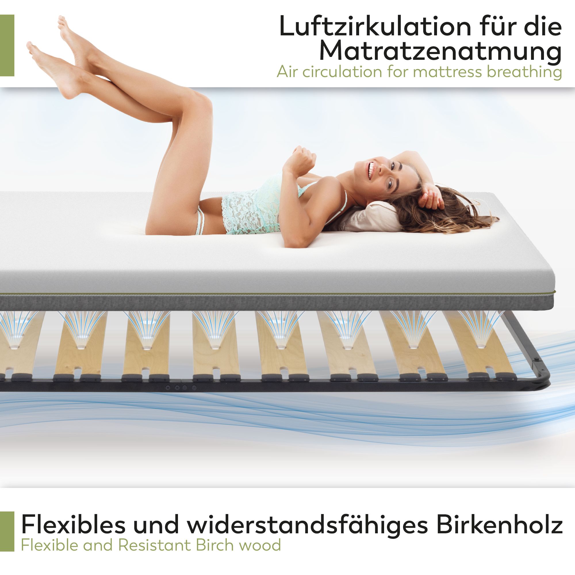 Lattenrost AUSTEN mit Holzlamellen – Stabiler Metallrahmen in Schwarz 100x200 Lattenrost AUSTEN mit Holzlamellen – Stabiler Metallrahmen in Schwarz 90x200