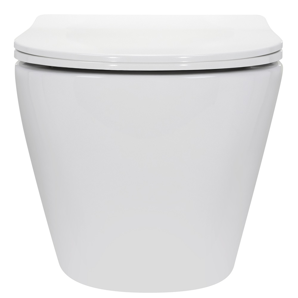 Toilette Hänge WC inkl. WC Sitz mit Absenkautomatik SOFTCLOSE + abnehmbar Carapelle M