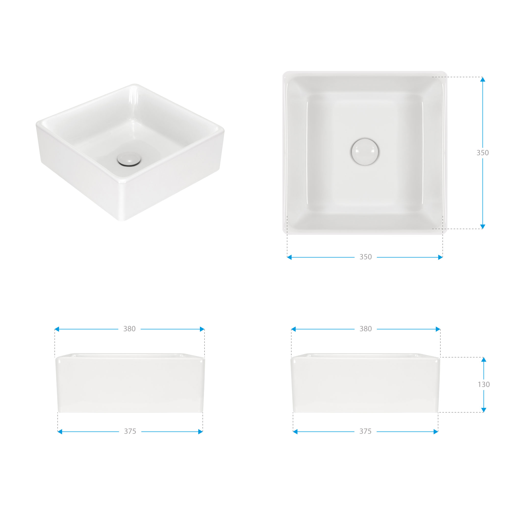 Design Keramik Waschbecken Saline in Weiß Design Keramik Waschbecken Saline in Weiß