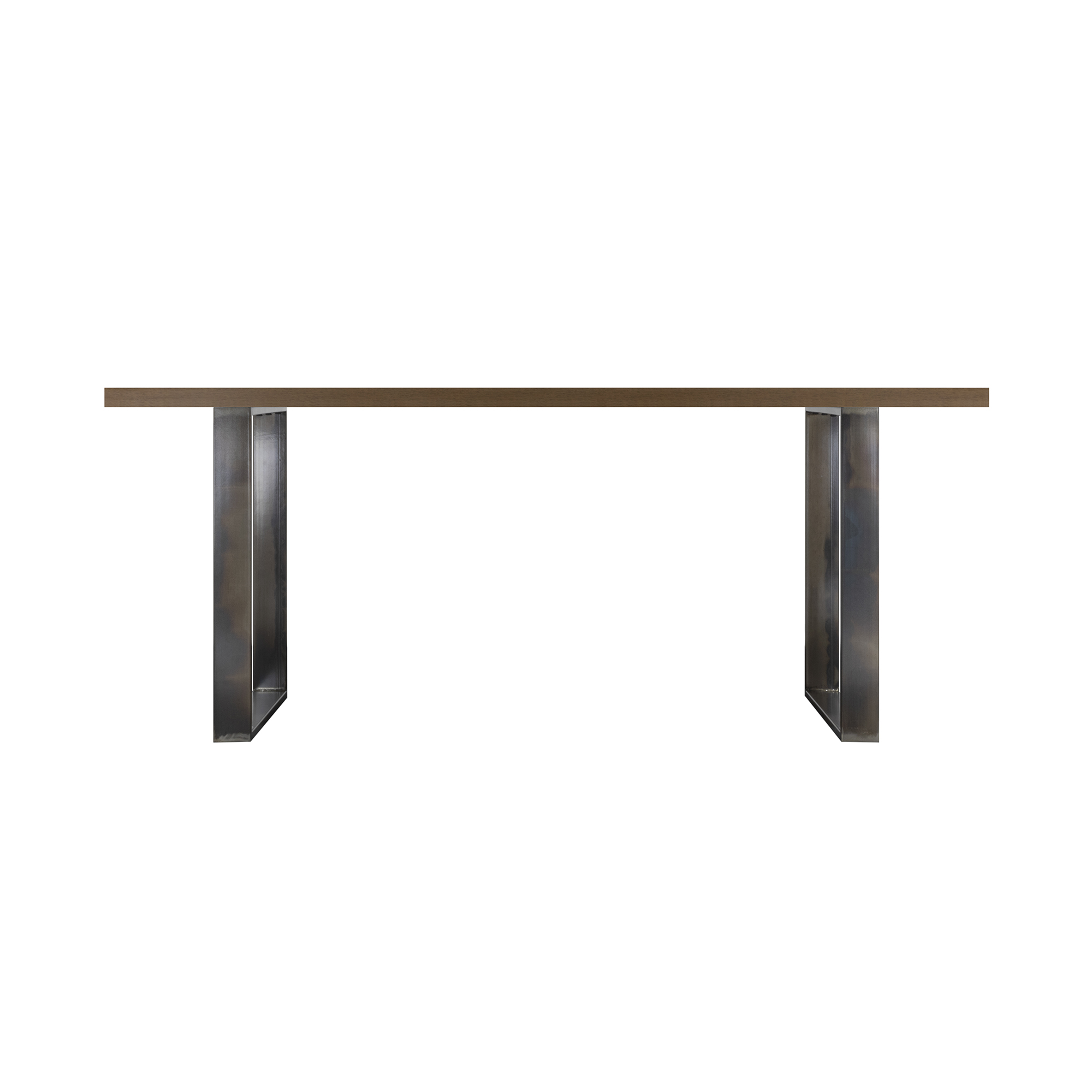 Dining Table MACON Cantilever Table Wooden Table Dining Table - Walnut + Industrial