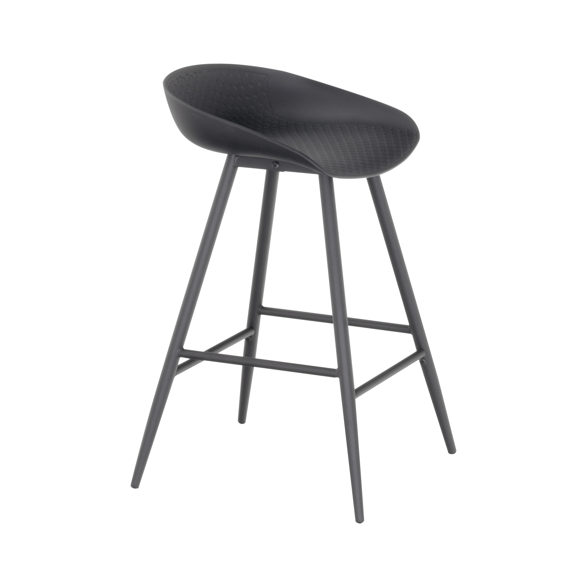 Design Barhocker Pollok in Schwarz 4er Set