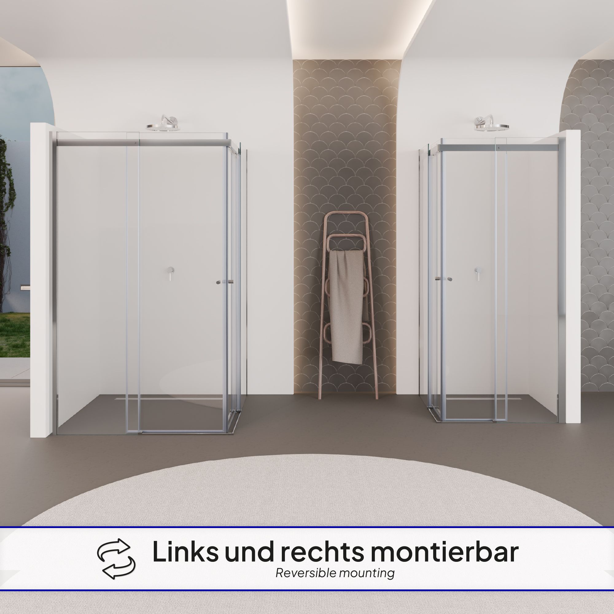 Corner Entry Kaylee with Sliding Doors Made of ESG Safety Glass