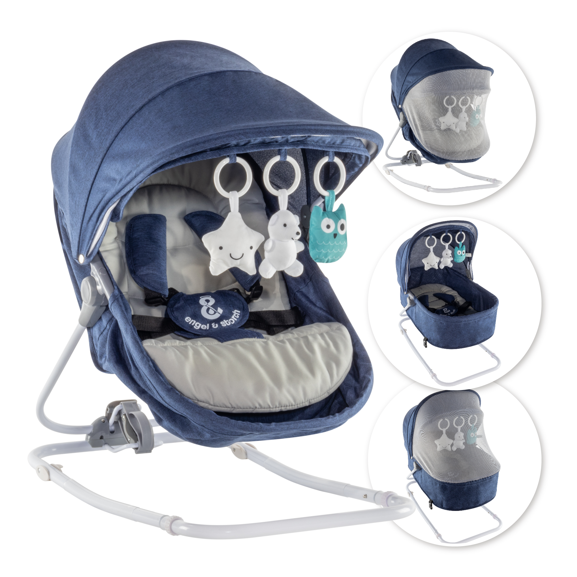 Artboard 1Pavo Babywippe PAVO mit Wiegenfunktion und Spielebogen