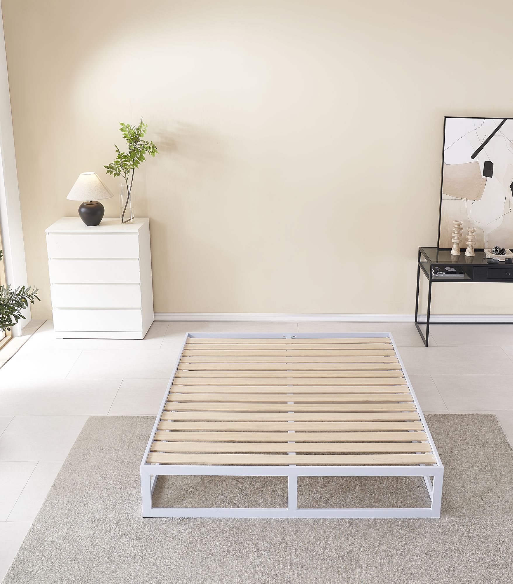 Metallbett Haruki in Weiß Metallbett Haruki in Weiß 200cm-200cm