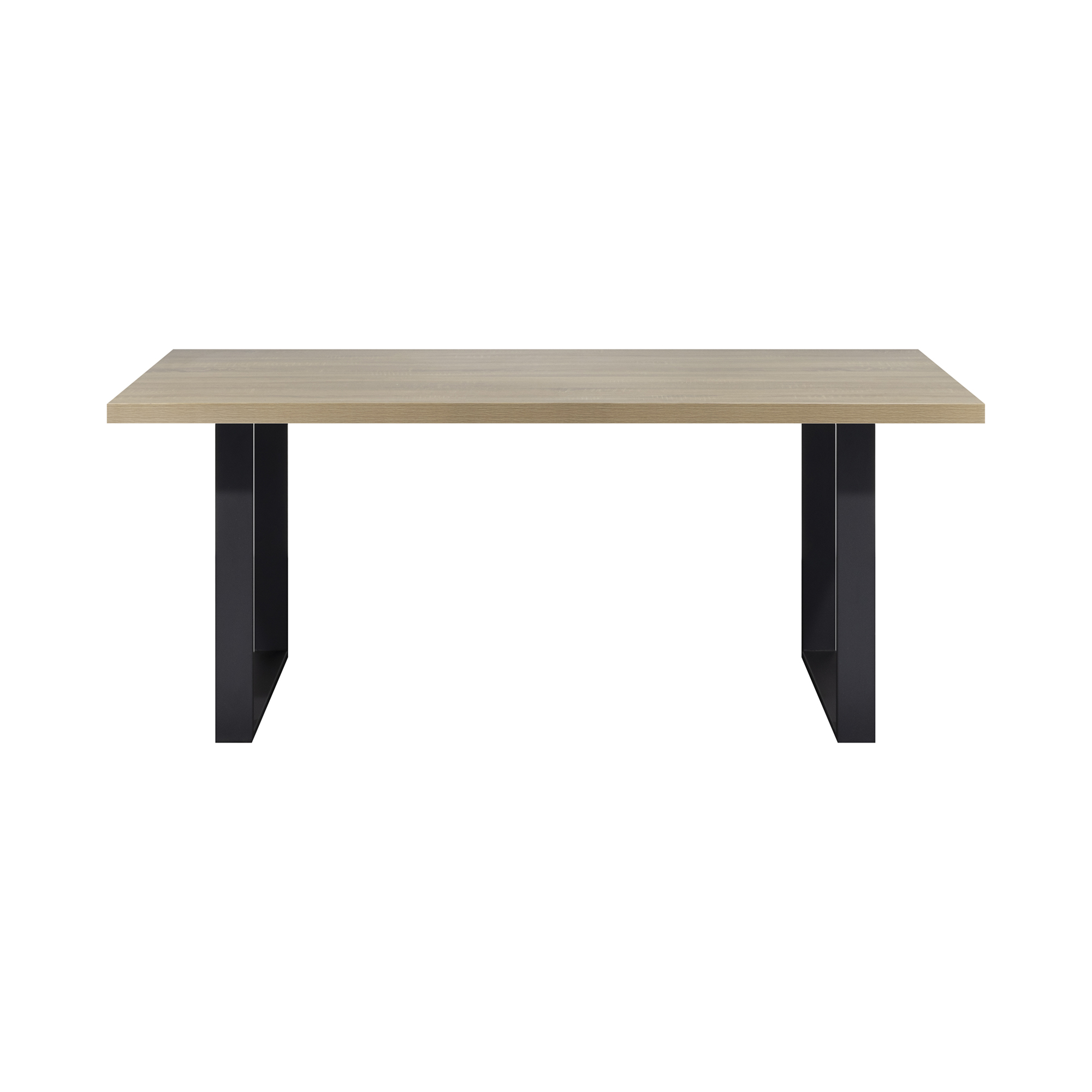 Esszimmertisch MACON Kufentisch Holztisch Esstisch - Eiche + Schwarz 140x 80 cm