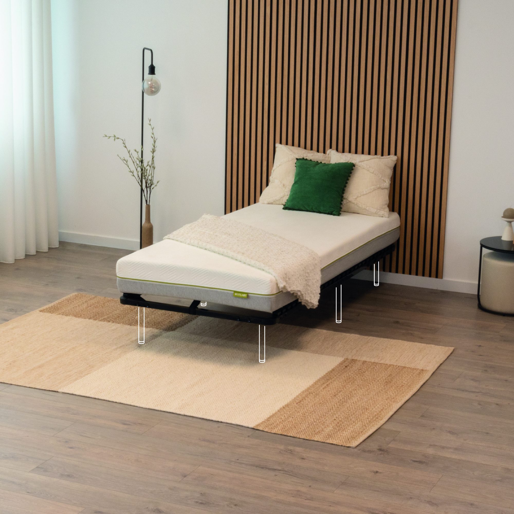 Slatted Frame ORTHO with Sturdy Metal Frame - Suitable for All Mattresses