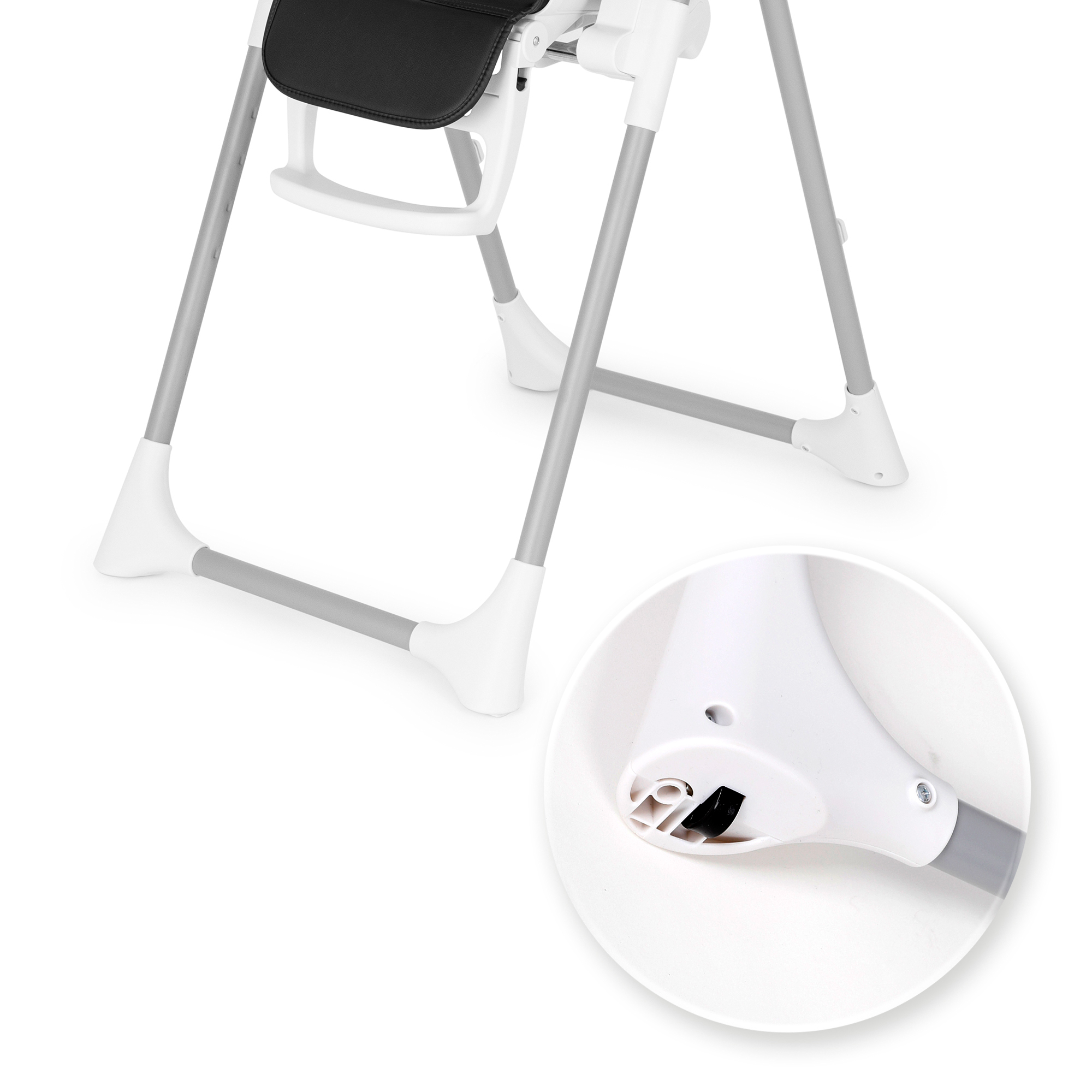 Kinderhochstuhl TANELI Babystuhl Verstellbar Klappbar inkl. Spielebogen Schwarz