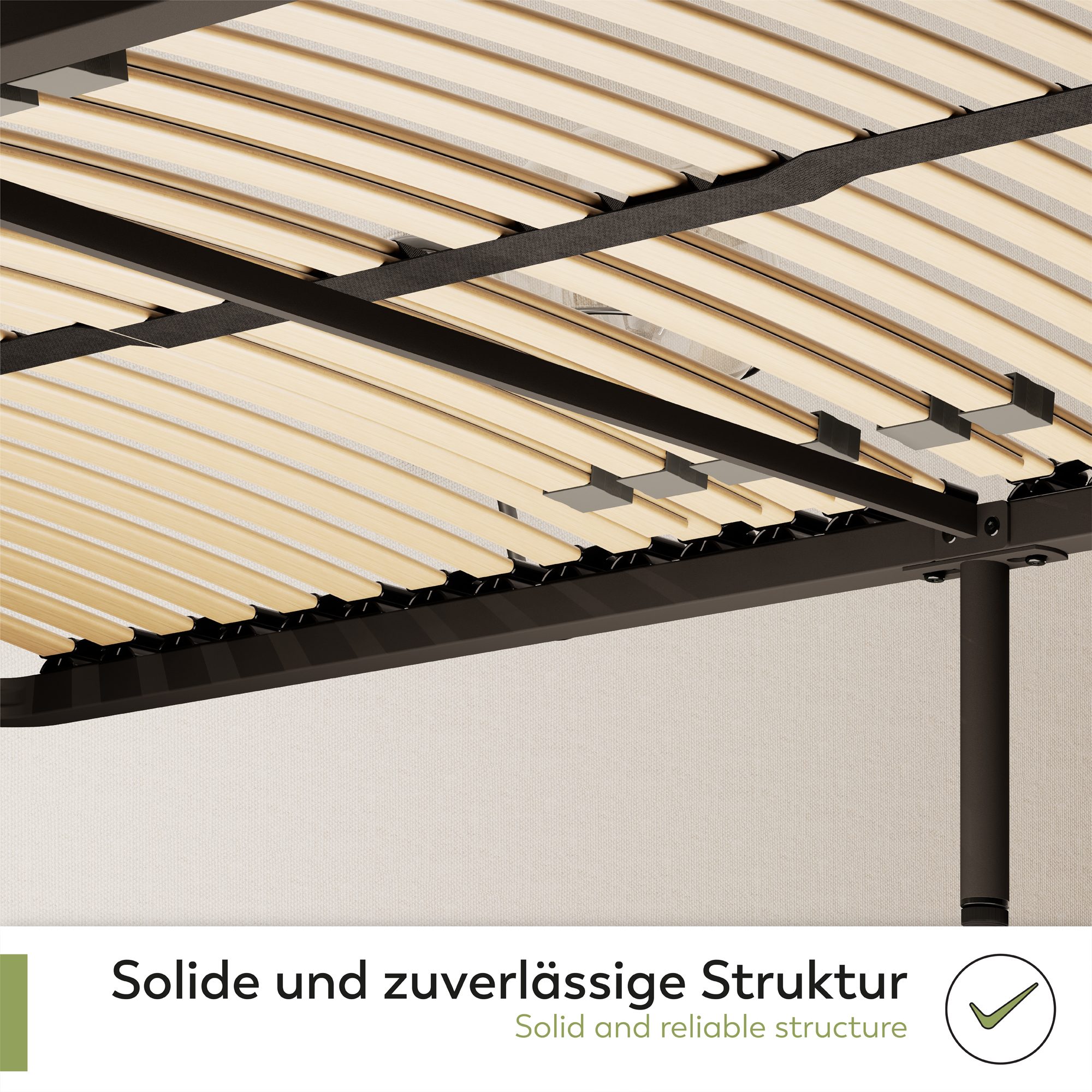 Metallbett Gästebett GRACE auf Füßen mit Stauraum - für alle Matratzen und Betten geeignet