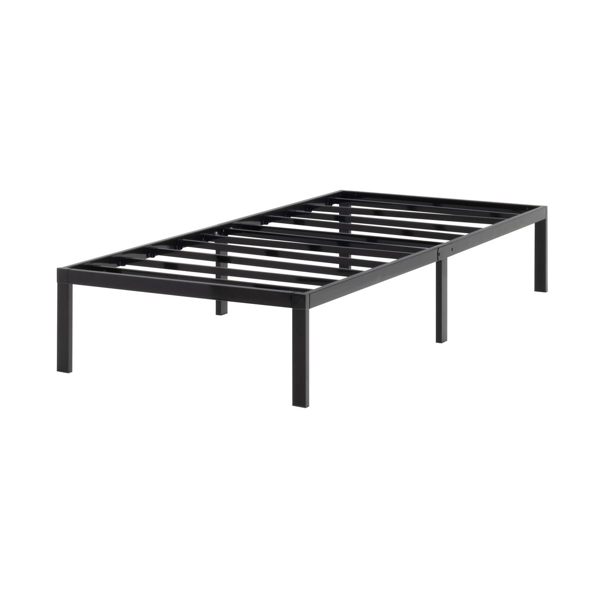 Guest Bed Metal Bed Frame Sappho Black with Storage