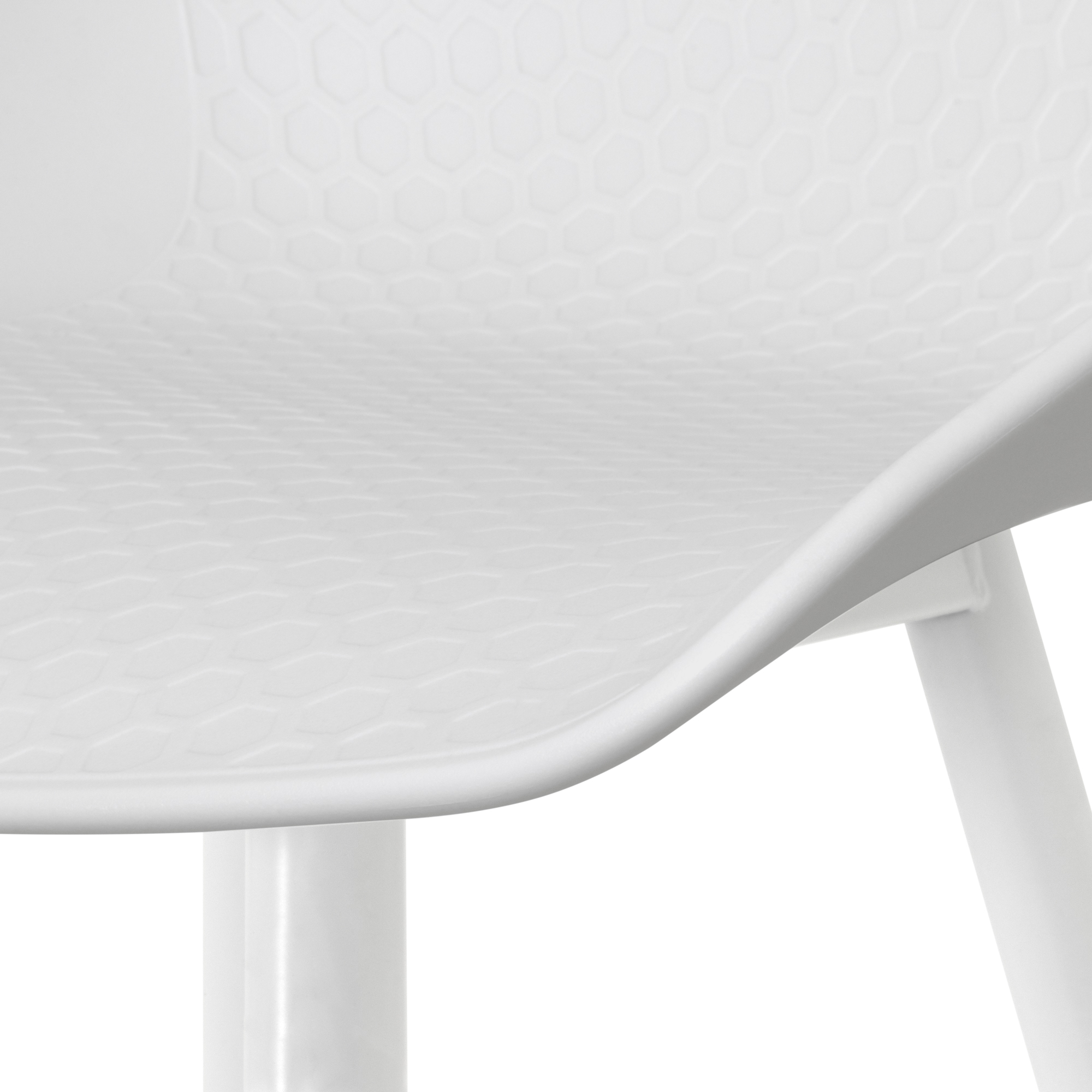 Design Barhocker Pollok in Weiß 4er Set