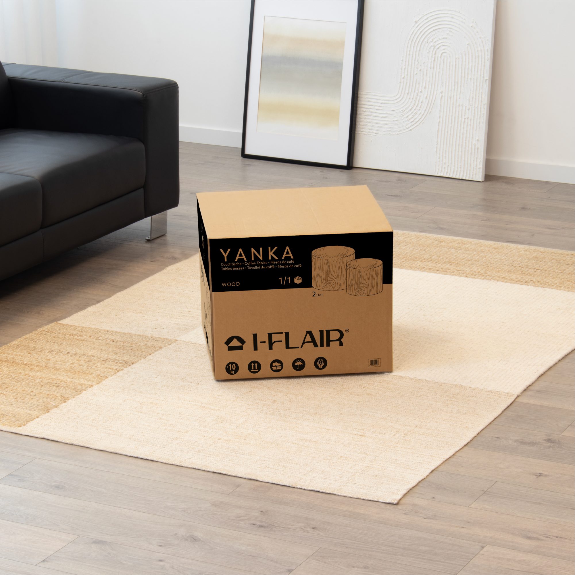 Set aus 2 Couchtischen/Wohnzimmertischen YANKA