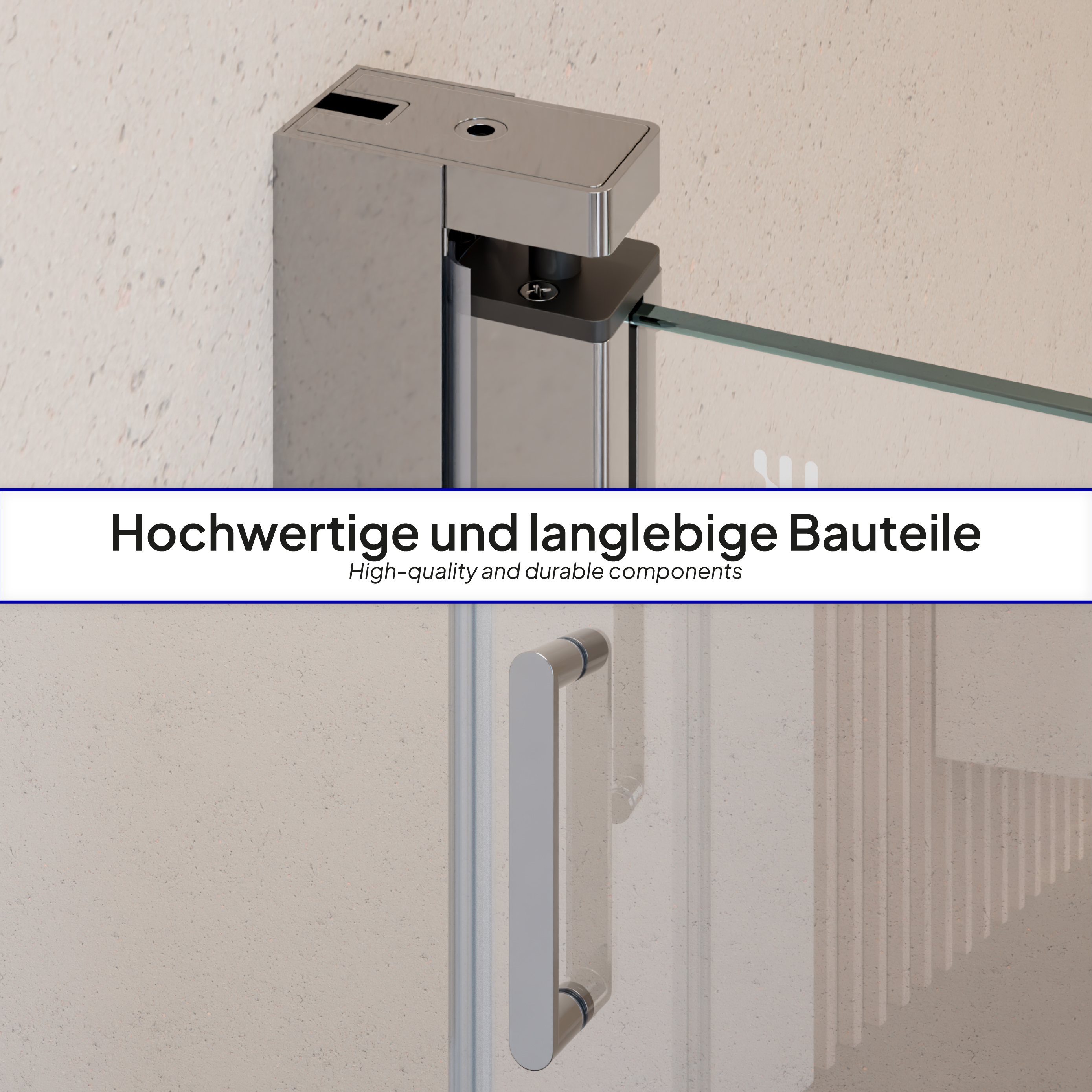 Shower Door Stella with Hinged Doors Made of Tempered Safety Glass Shower Door Stella with Hinged Doors Made of Tempered Safety Glass