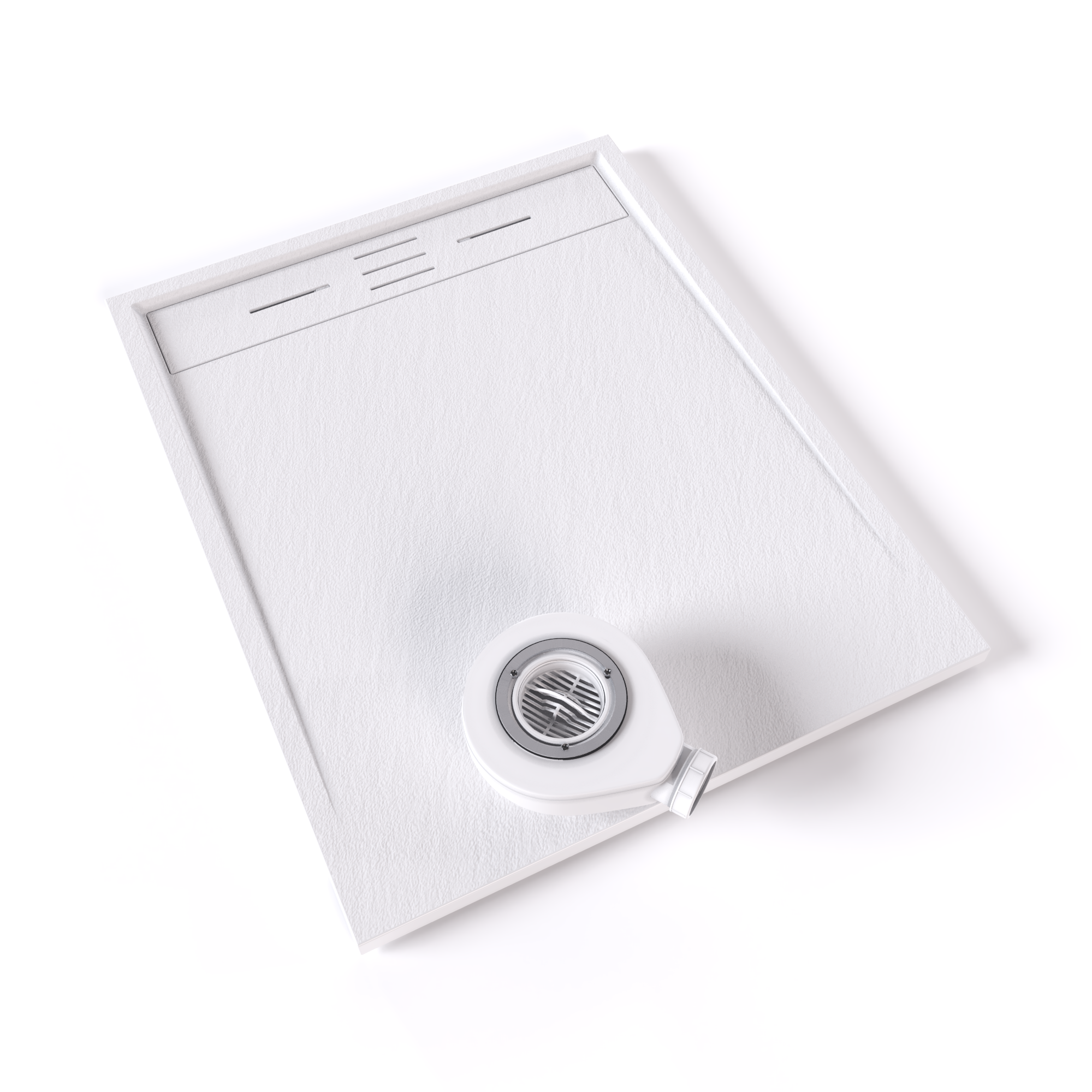 SMC Duschwanne Hiemal in Schieferoptik inkl. Ablaufgarnitur Weiß 70x90 cm SMC Duschwanne Hiemal in Schieferoptik inkl. Ablaufgarnitur Weiß 80x90 cm