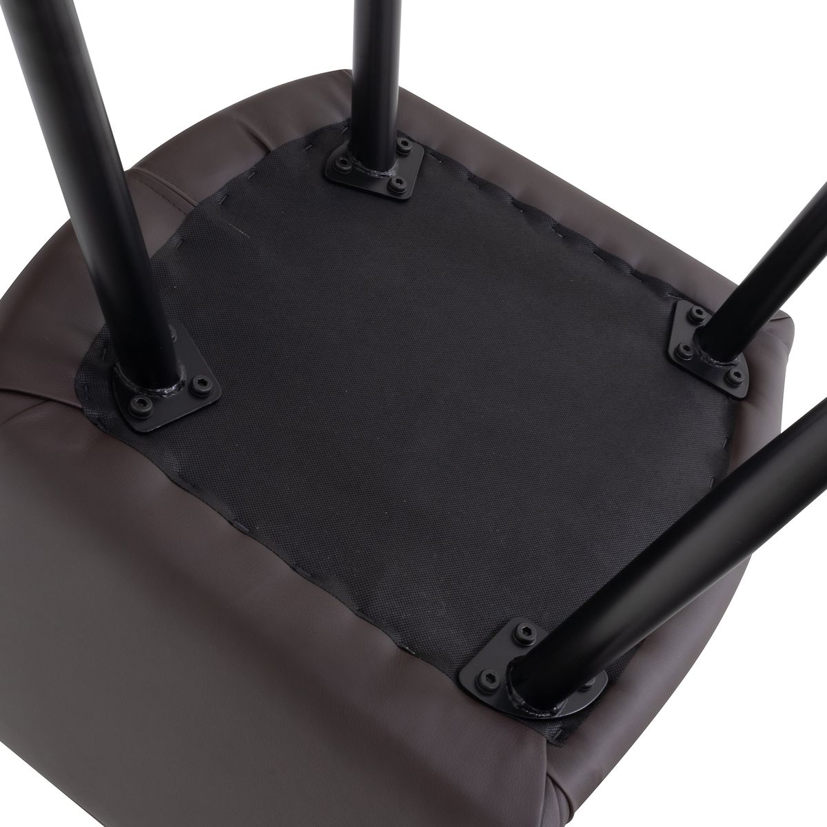 Esszimmerstuhl Wohnzimmerstuhl Watson Braun aus Textilleder