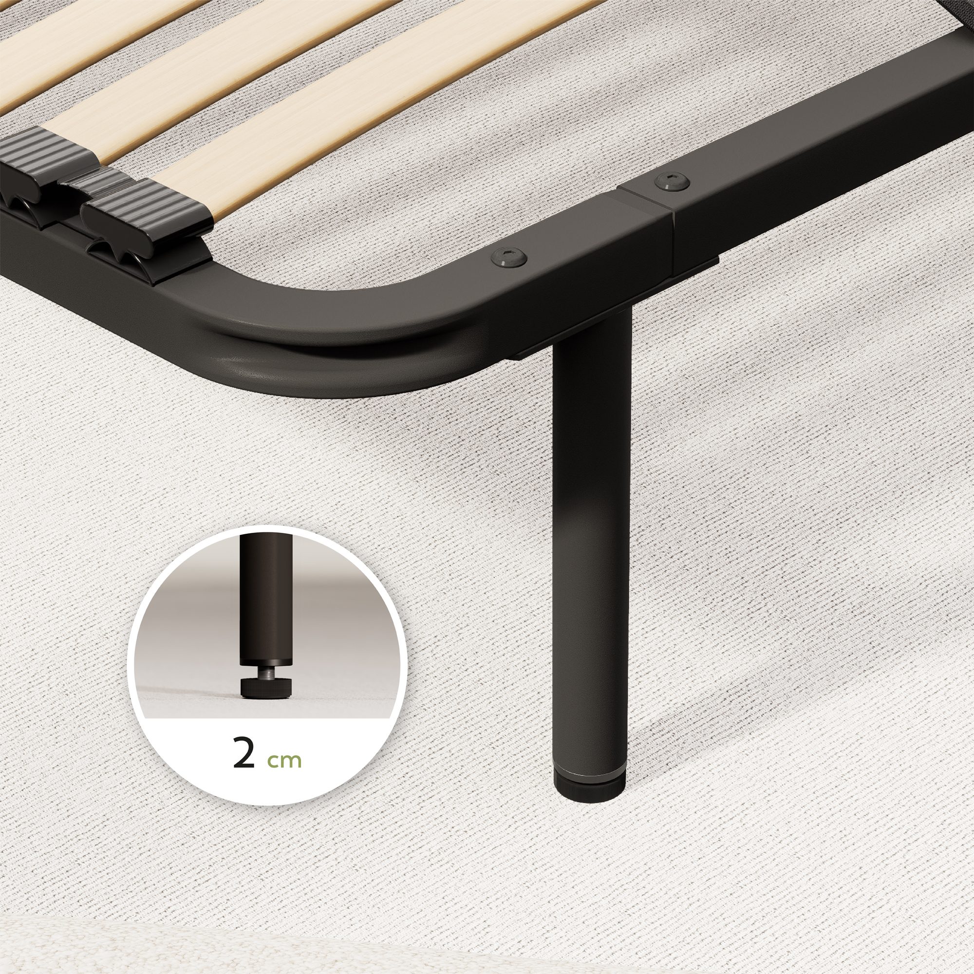 _PT05.jpg Metallbett Gästebett GRACE auf Füßen mit Stauraum - für alle Matratzen und Betten geeignet