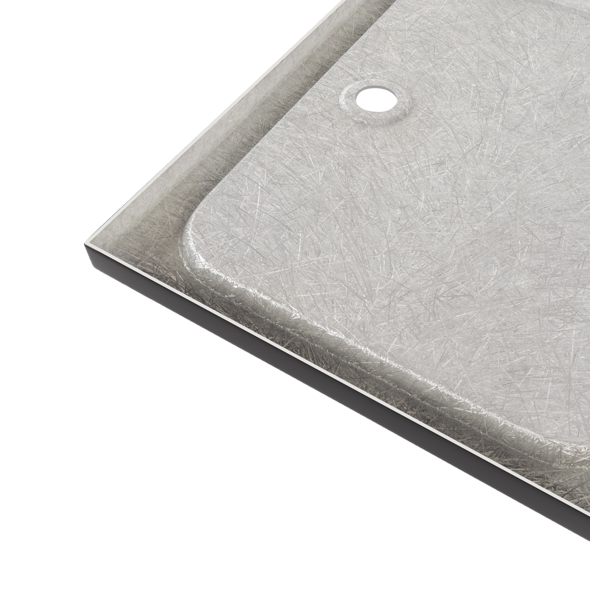 Duschwanne Shimmer aus Sanitäracryl inkl. Ablaufgarnitur - Schwarz