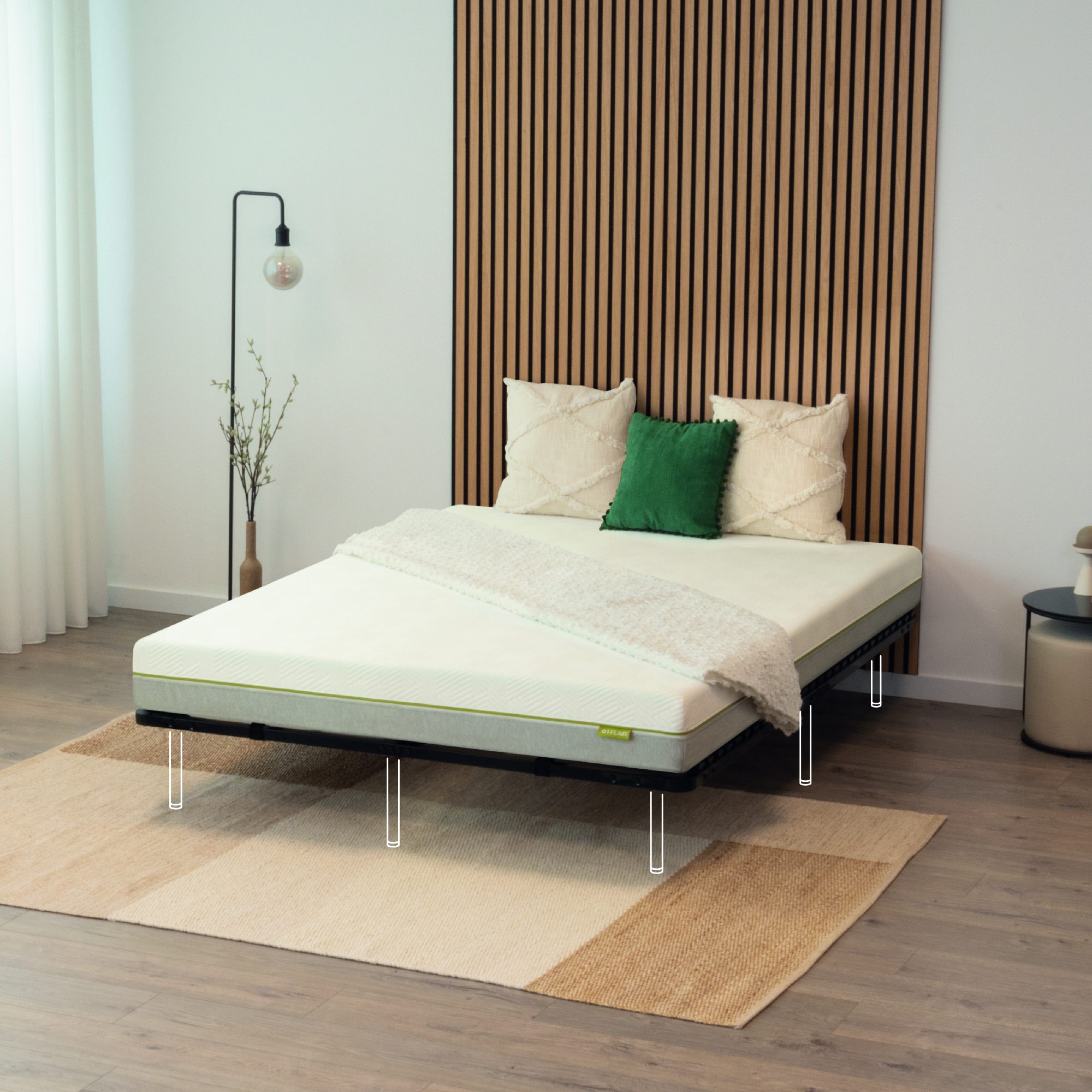 Slatted Frame ORTHO with Sturdy Metal Frame - Suitable for All Mattresses