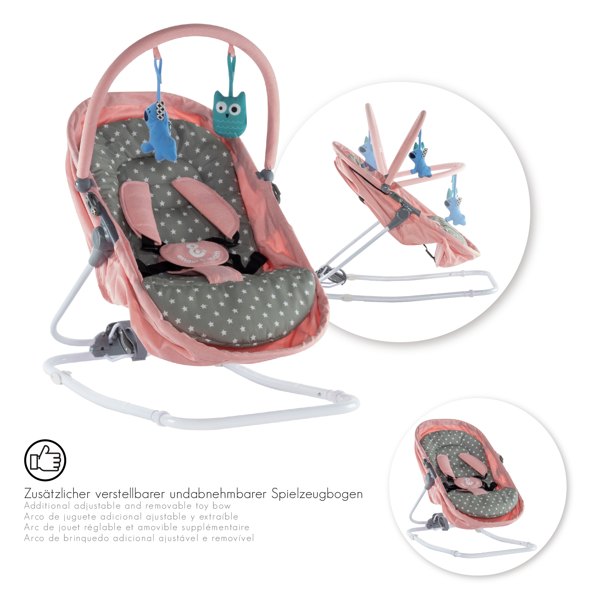 Artboard 4Pavo Babywippe PAVO mit Wiegenfunktion und Spielebogen