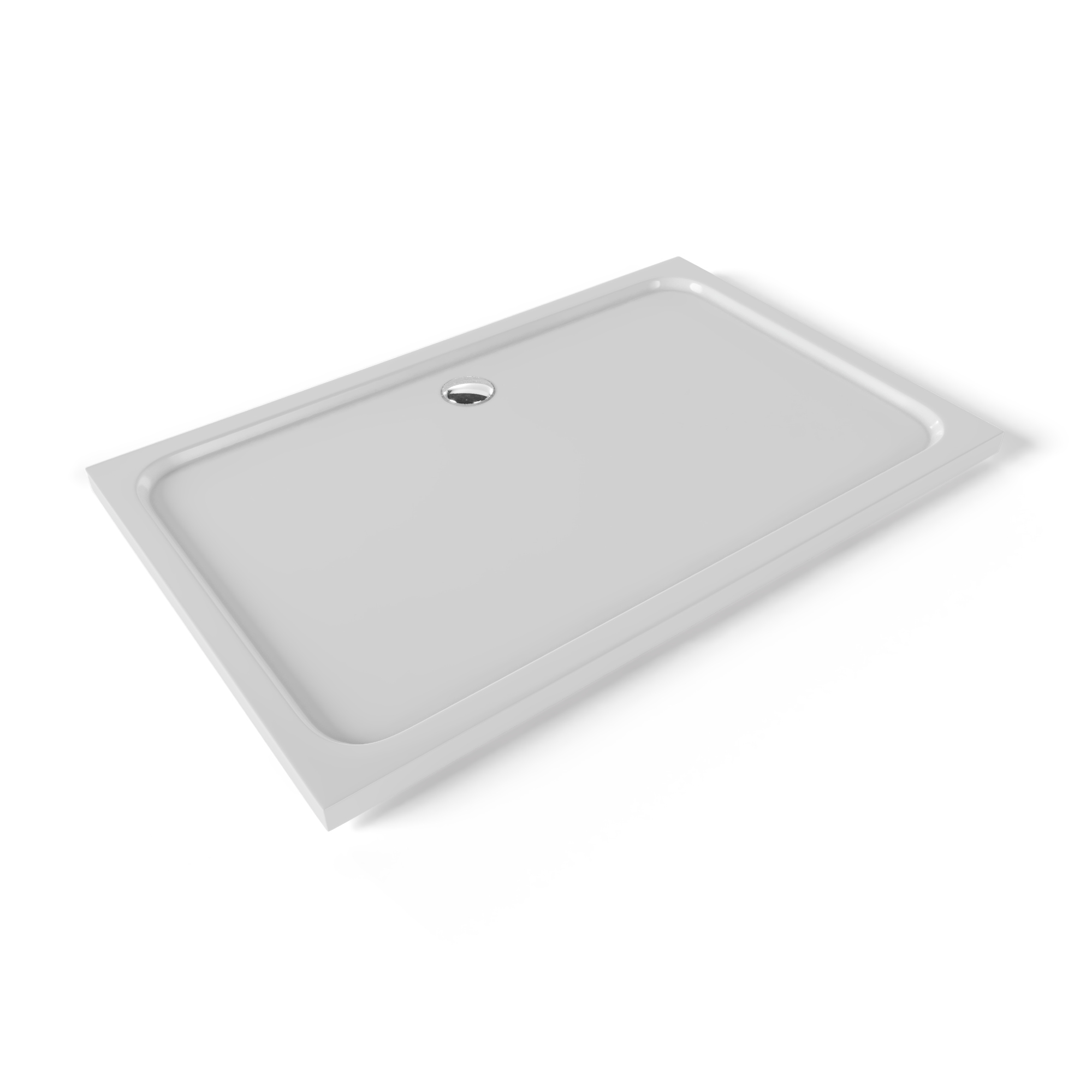 Tray – Shower Shimmer made of sanitary acrylic including waste fitting - White