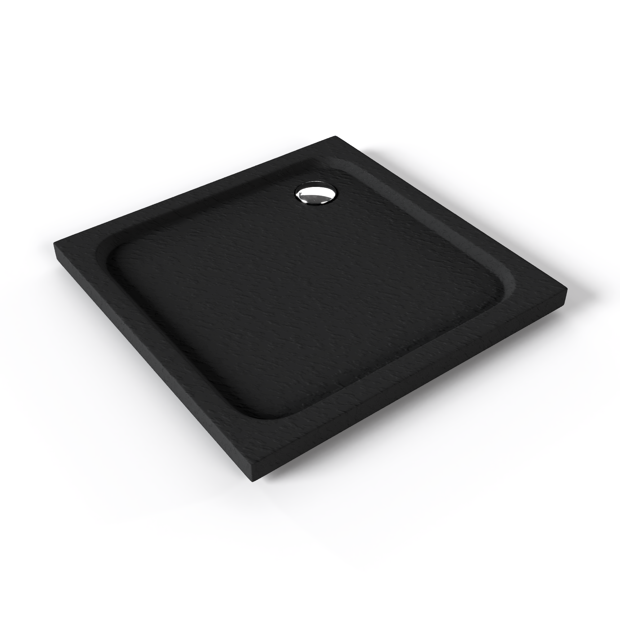 800X800 BT1.png Duschwanne Shimmer STONE aus Sanitäracryl inkl. Ablaufgarnitur - Schwarz