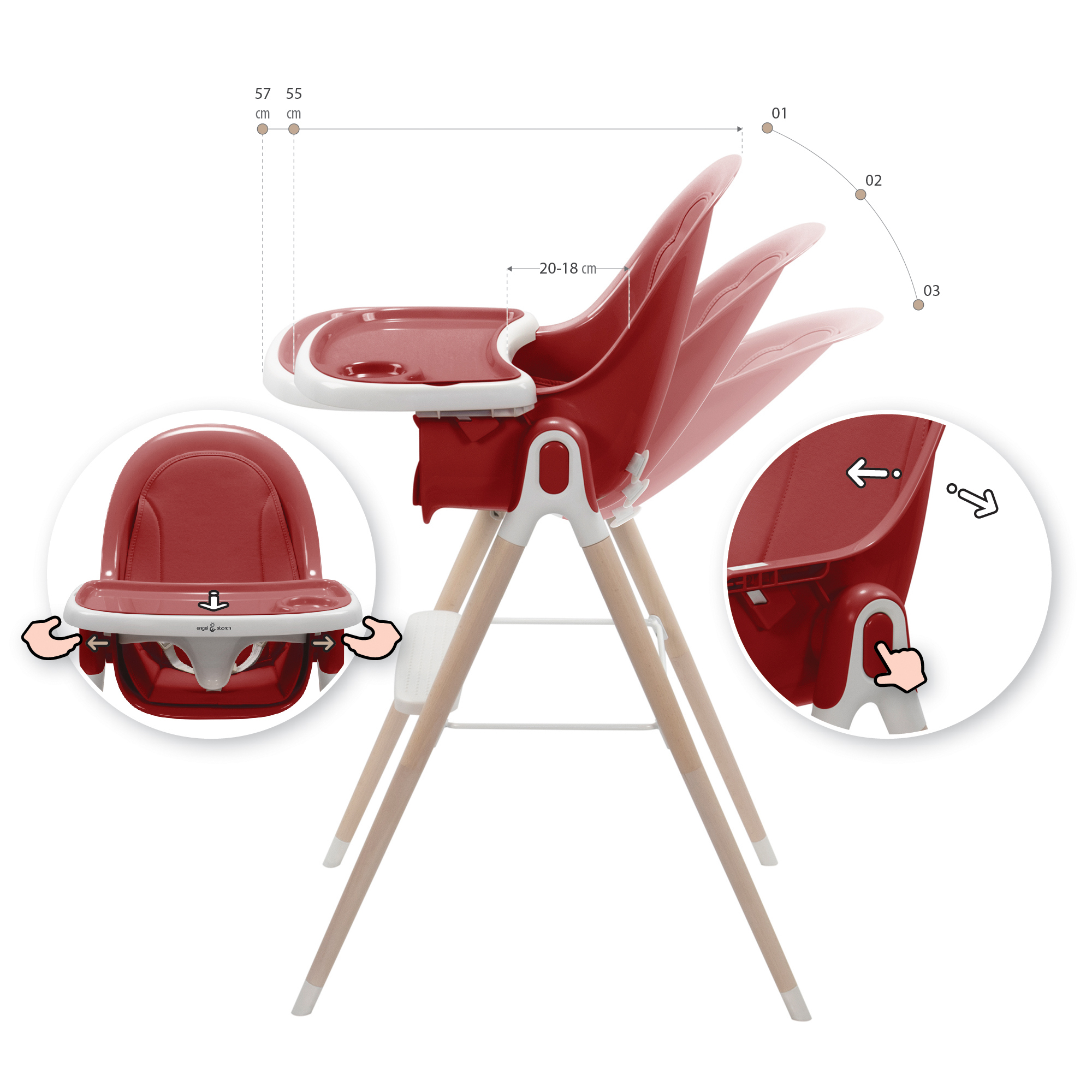 00Artboard 13 Kinderhochstuhl ARTO Kinderstuhl mit Esstablett und Stuhl