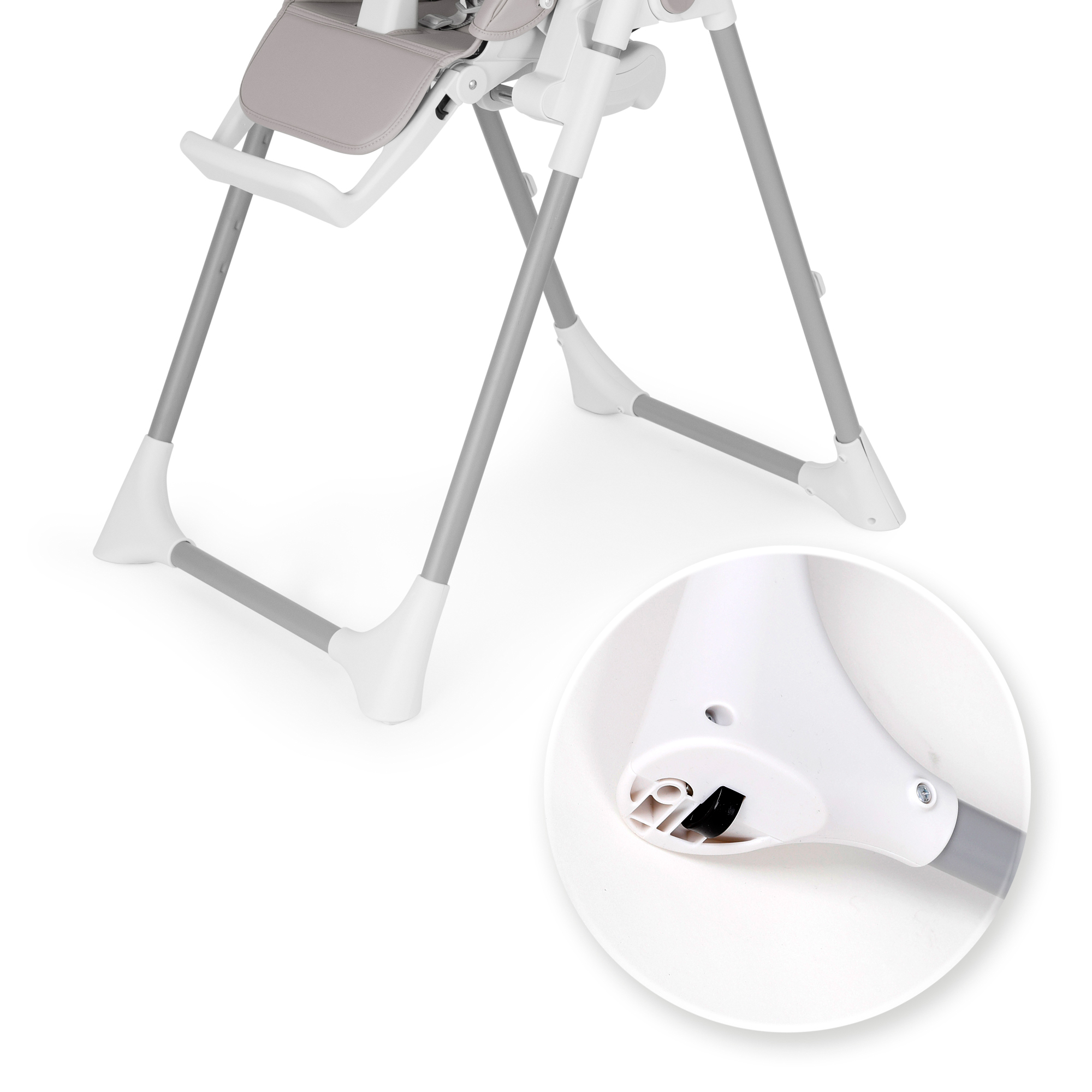 Kinderhochstuhl TANELI Babystuhl Verstellbar Klappbar inkl. Spielebogen Grau