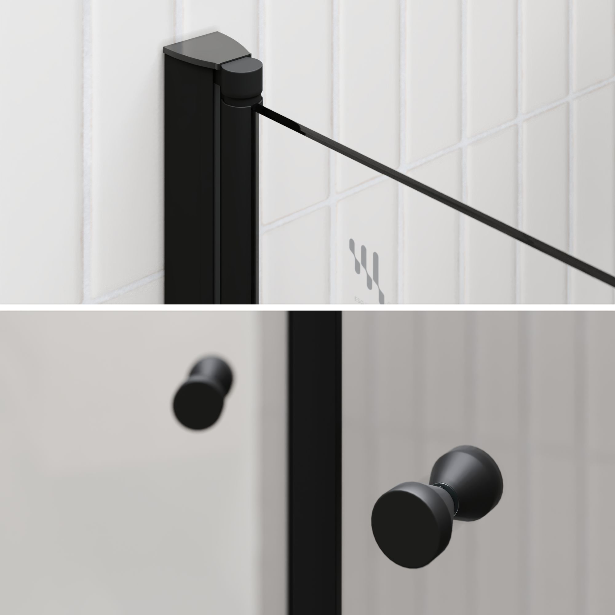 Duschtür Lima BLACK mit Pendeltüren 68-140 cm aus ESG Sicherheitsglas Duschtür Lima BLACK mit Pendeltüren 68-140 cm aus ESG Sicherheitsglas