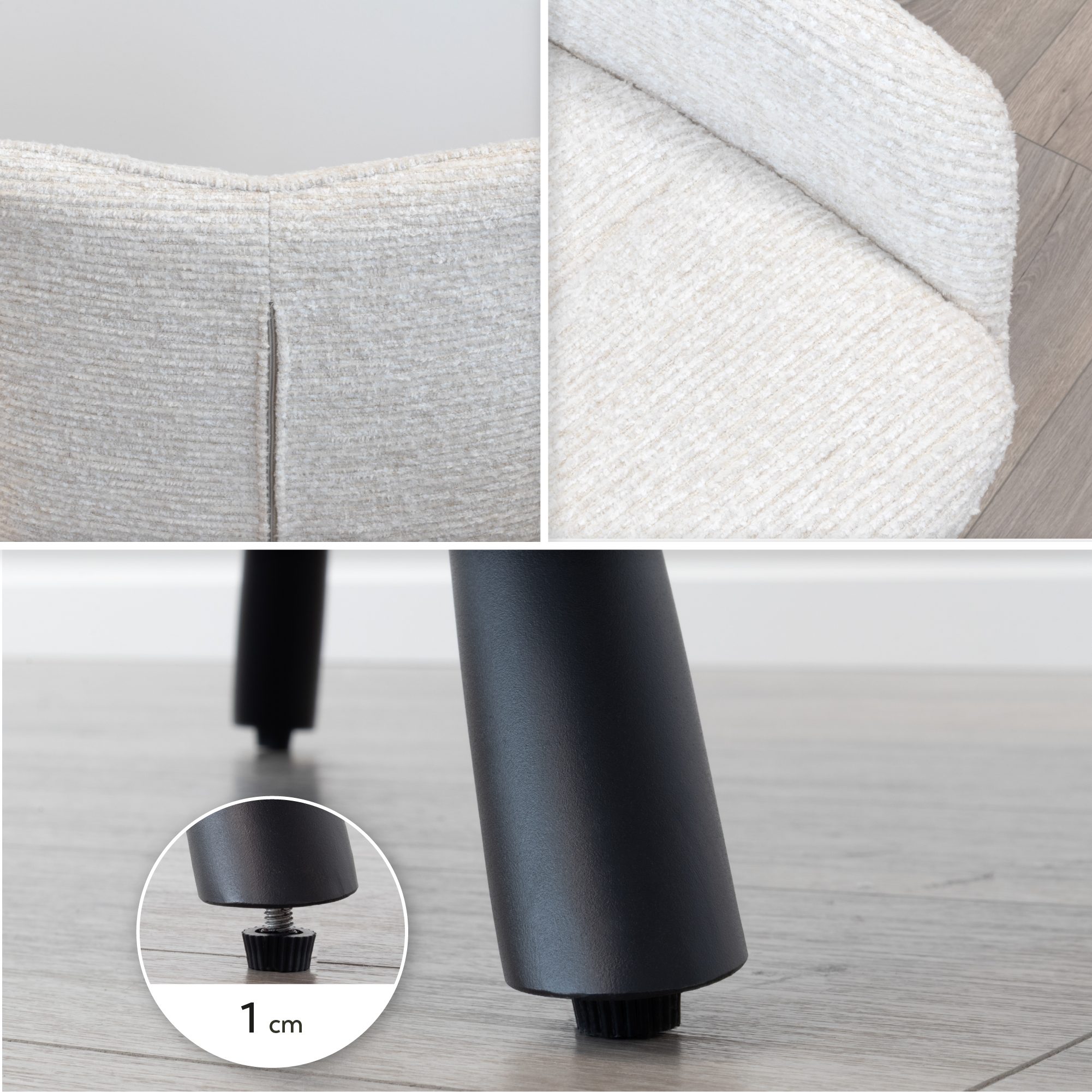 RAINER – Esszimmerstühle mit 360°-Drehfunktion 2er-Set Beige