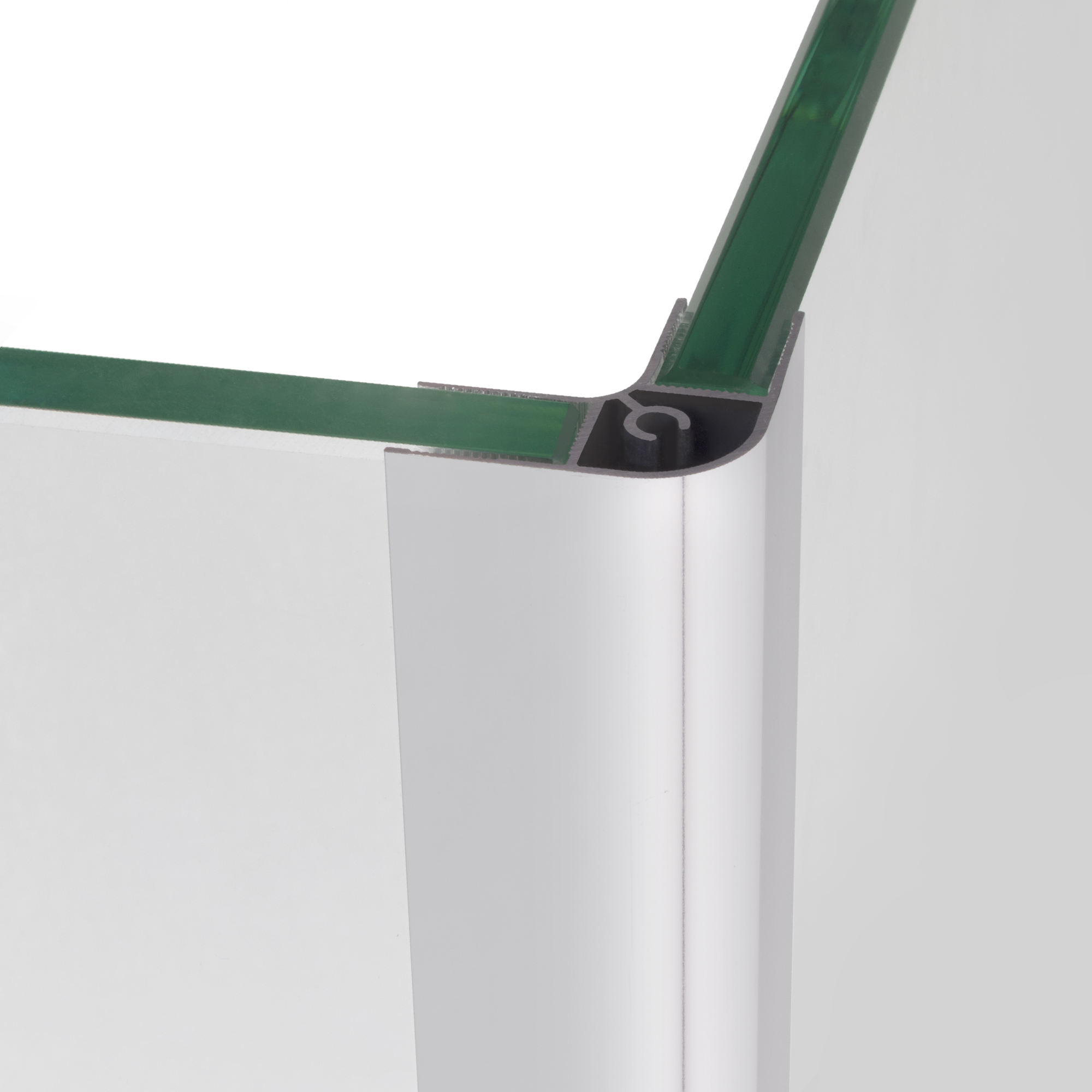 Hochwertiges Eckprofil aus verchromtem Aluminium – 180 cm/190 cm/200 cm