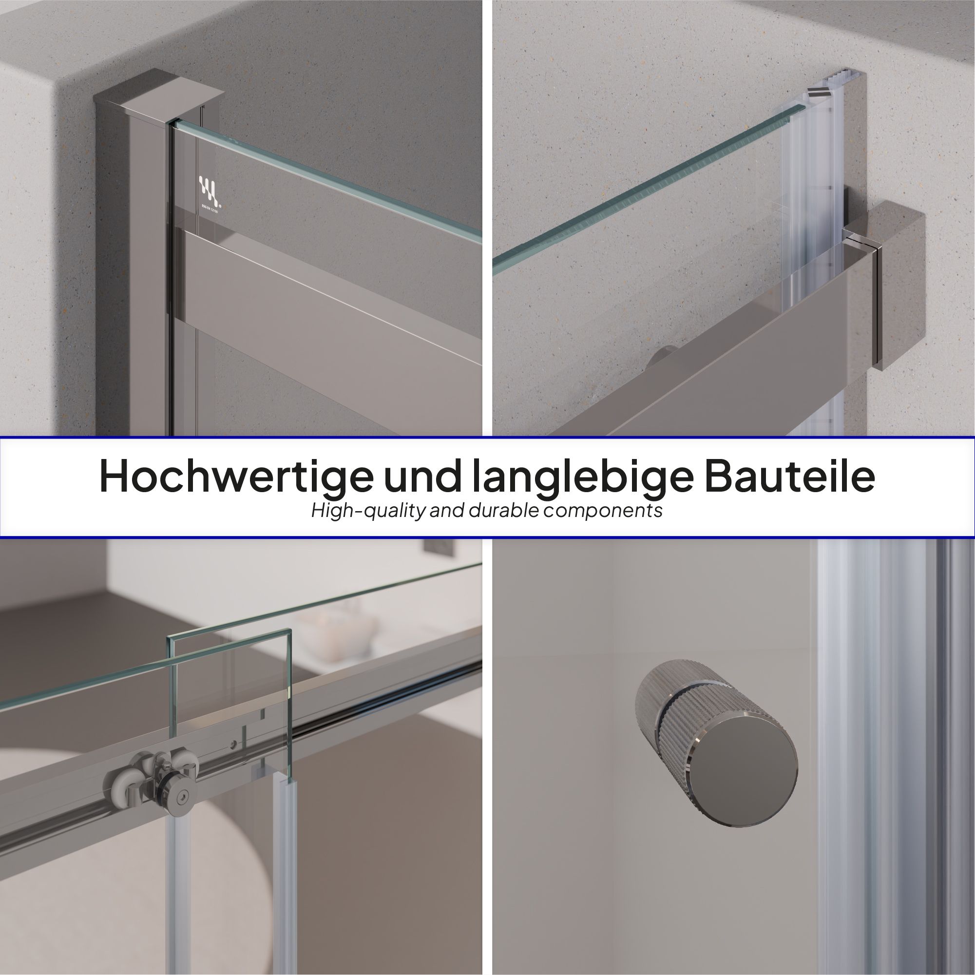 Shower Door Niche Door Kaylee with Sliding Door made of 6mm Tempered Clear Glass Shower Door Niche Door Kaylee with Sliding Door made of 6mm Tempered Clear Glass