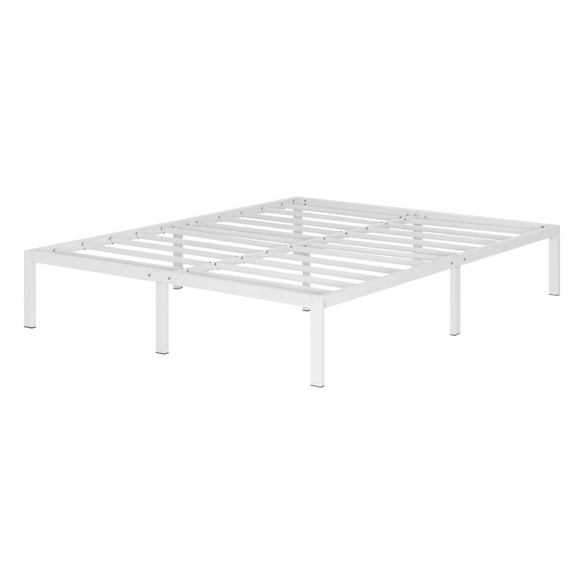 Guest Bed Metal Bed Frame Sappho White with Storage Solutions
