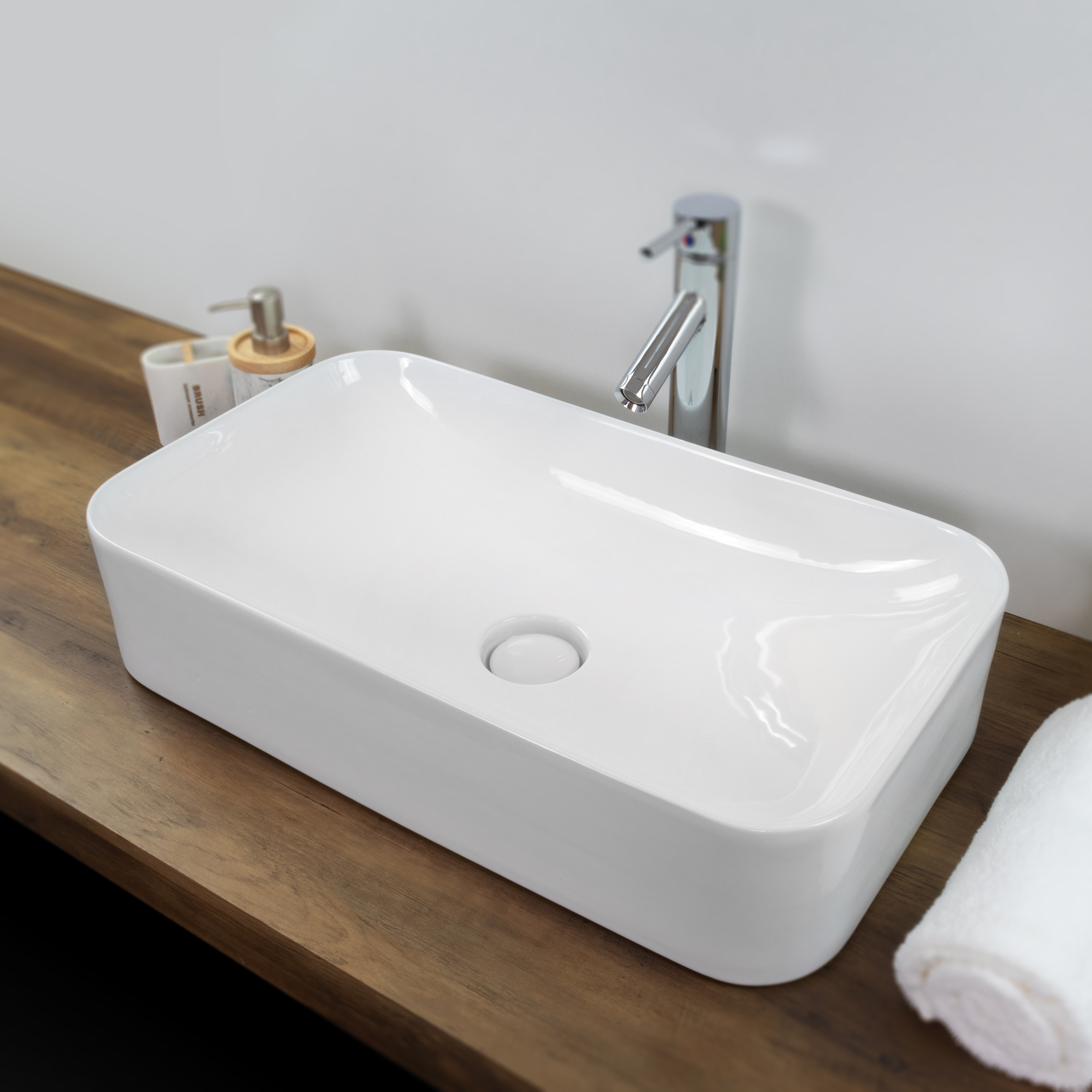 Design Keramik Waschbecken Chienti in Weiß Design Keramik Waschbecken Chienti in Weiß