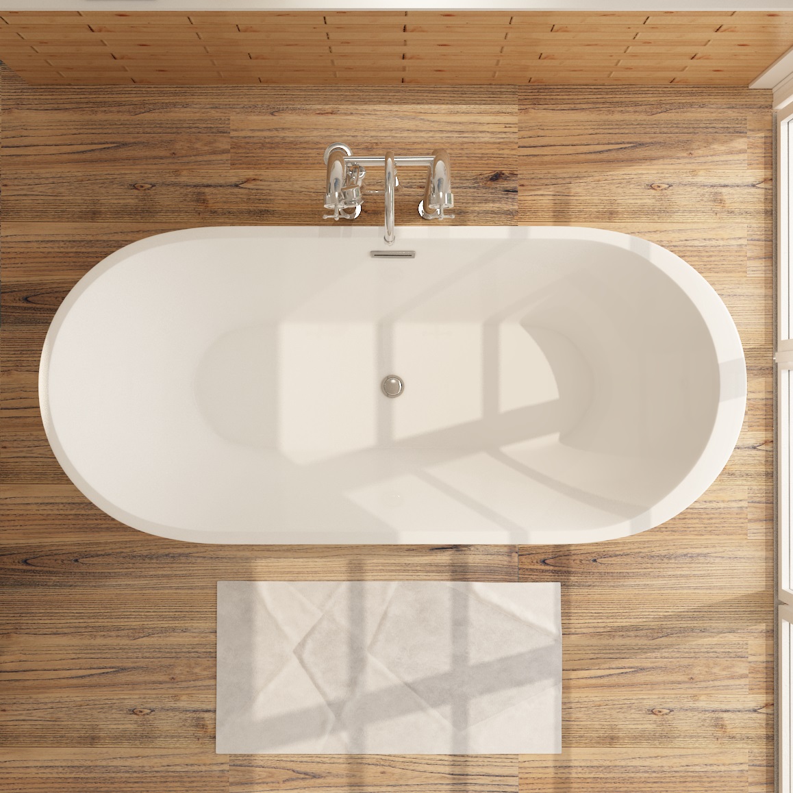 Badewanne aus Sanitäracryl Bienne - 170 x 80 x 58 cm Badewanne aus Sanitäracryl Bienne - 170 x 80 x 58 cm