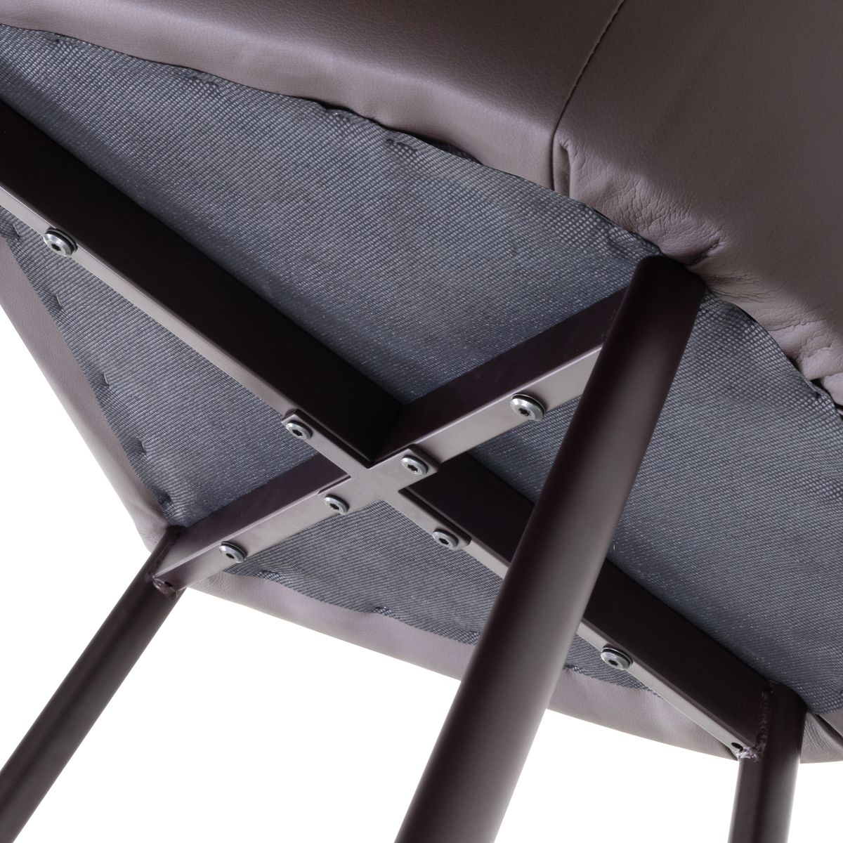 Esszimmerstuhl Wohnzimmerstuhl Dahlia Braun aus Kunstleder