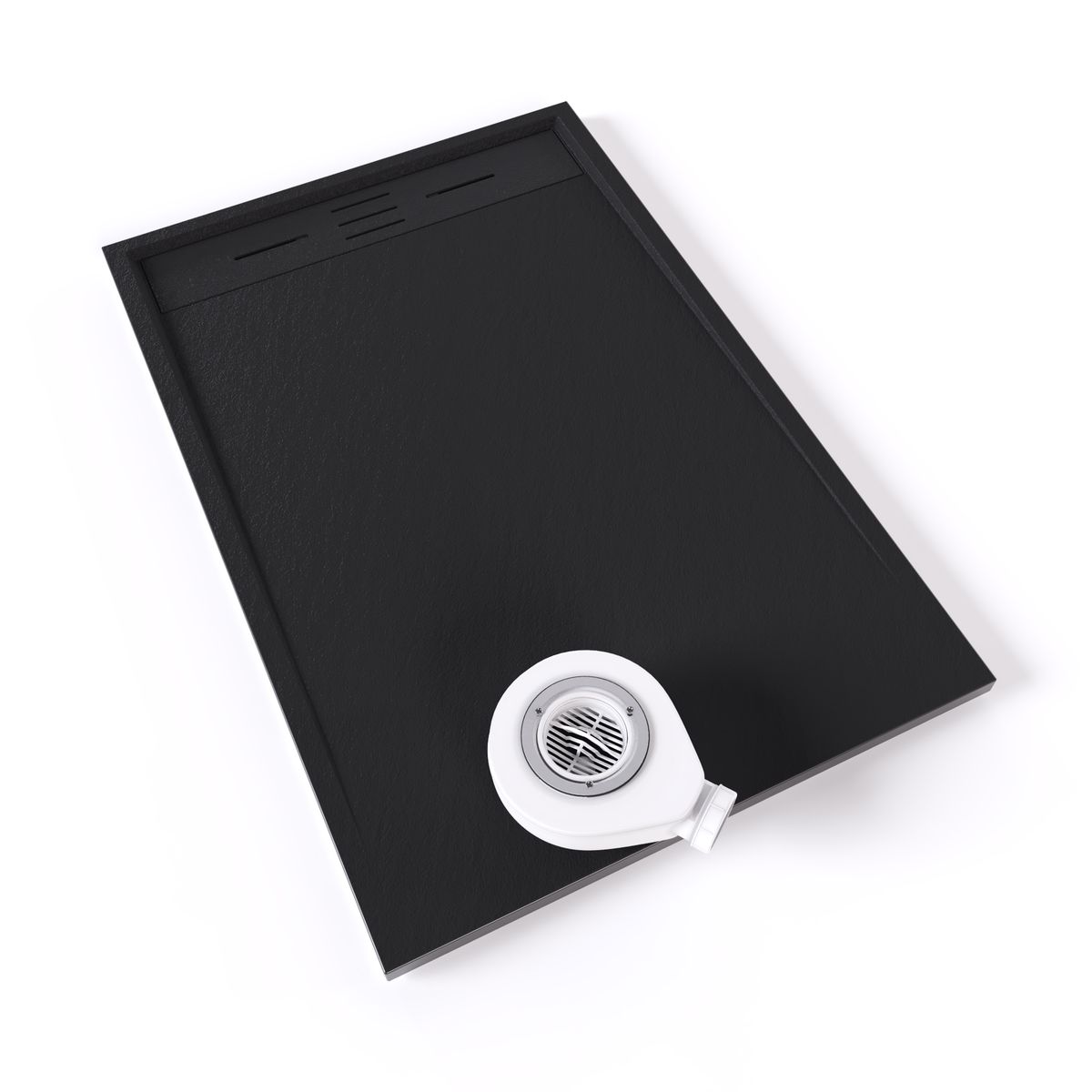 SMC Duschwanne Hiemal in Schieferoptik inkl. Ablaufgarnitur Schwarz SMC Duschwanne Hiemal in Schieferoptik inkl. Ablaufgarnitur Schwarz 90x120 cm