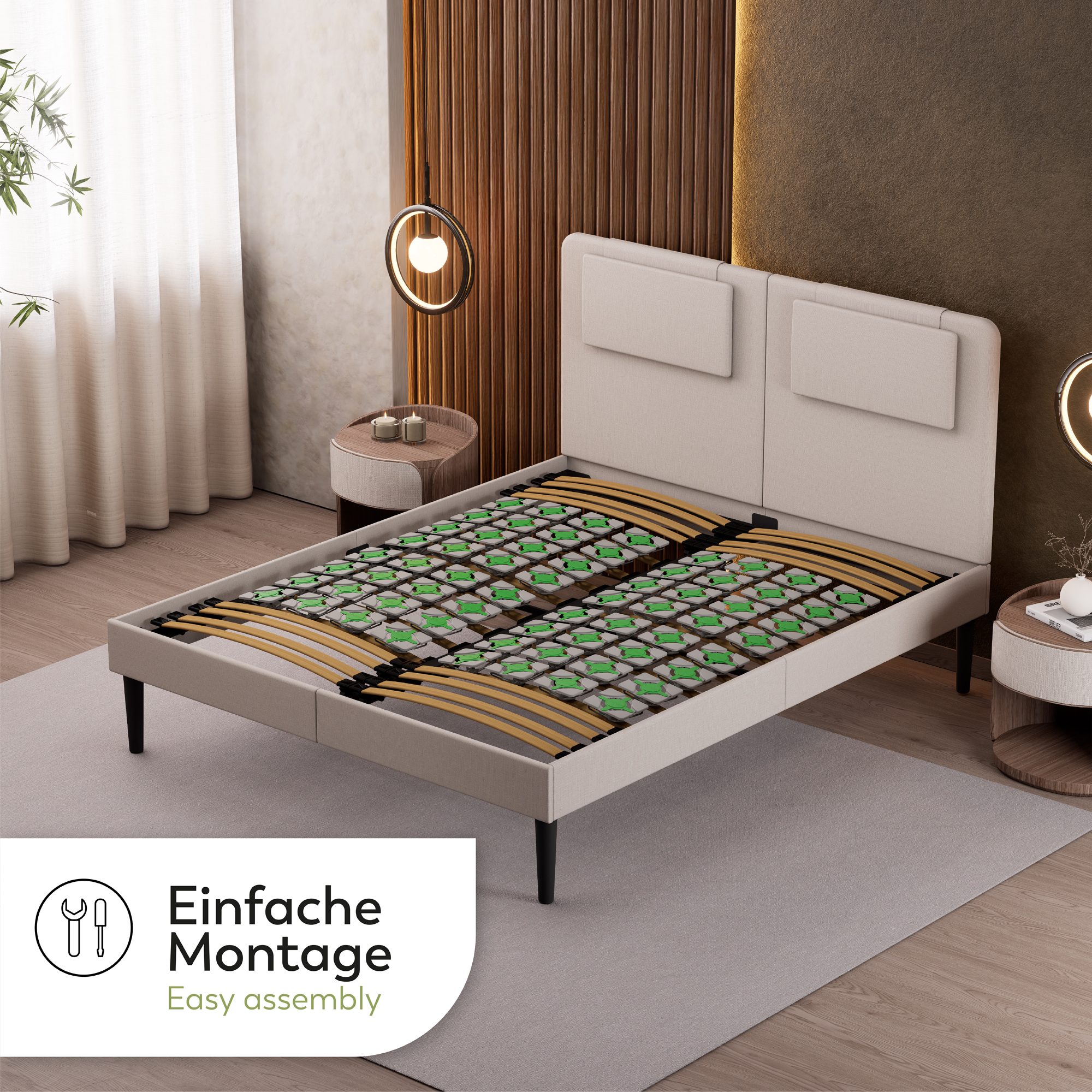 Tellerlattenrost IVOR – ergonomischer Lattenrost mit Tellerfedern & stabilem Metallrahmen