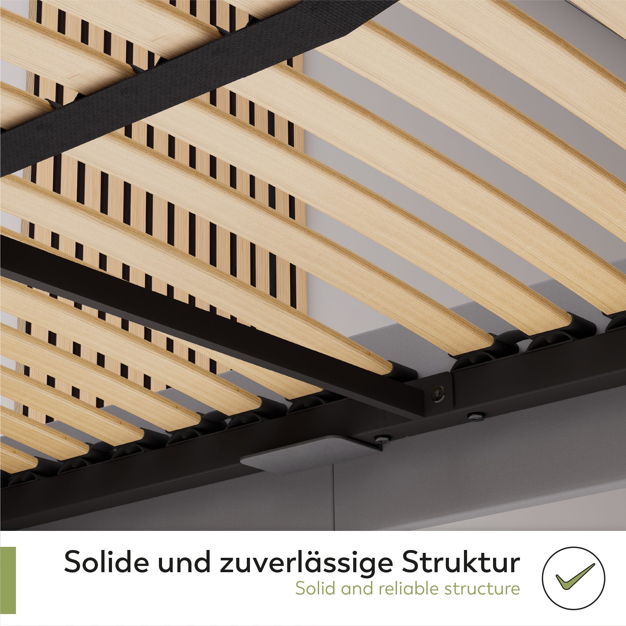Slatted Frame ORTHO with Sturdy Metal Frame - Suitable for All Mattresses
