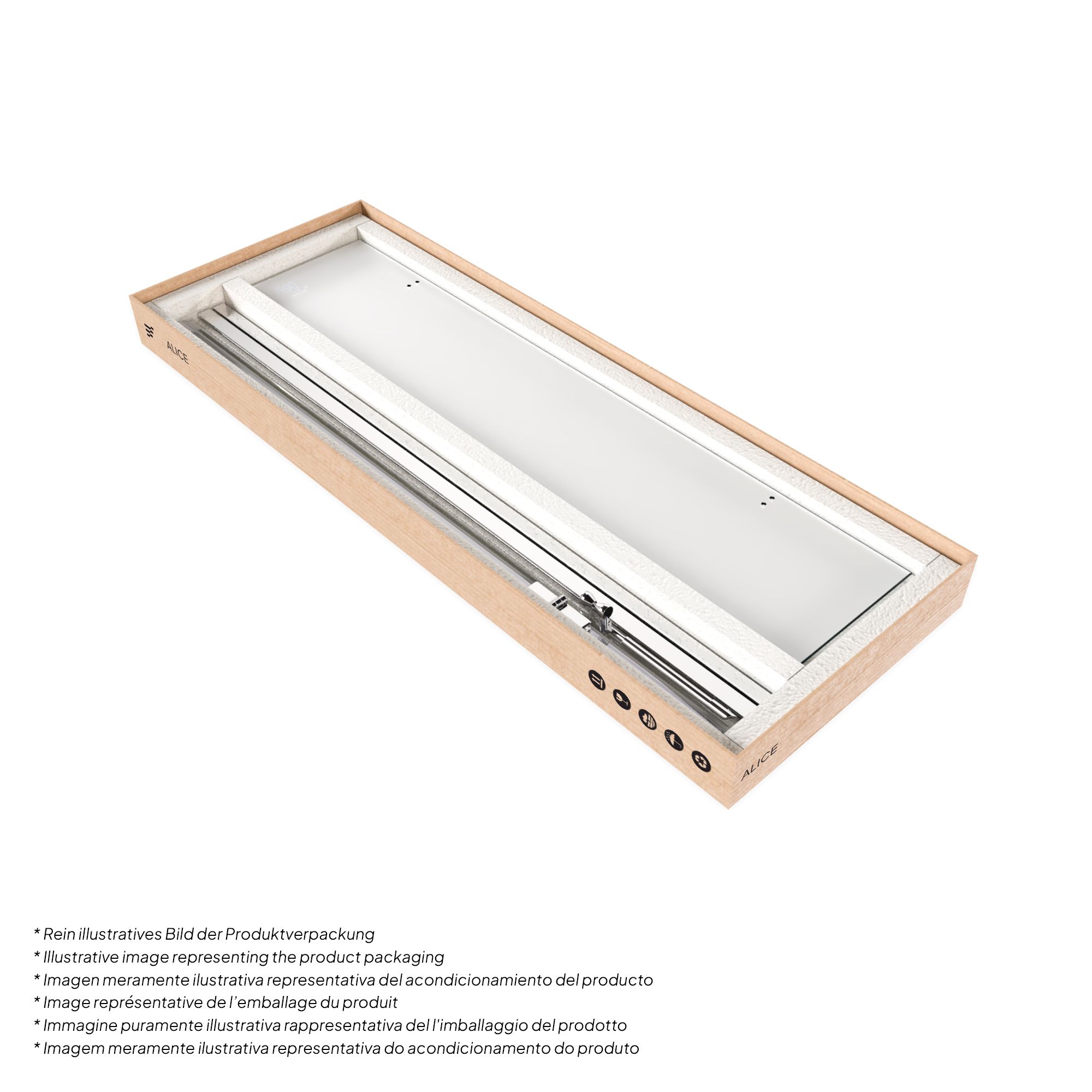 Corner Entry Alice with Folding Doors Made of Satinated ESG Safety Glass