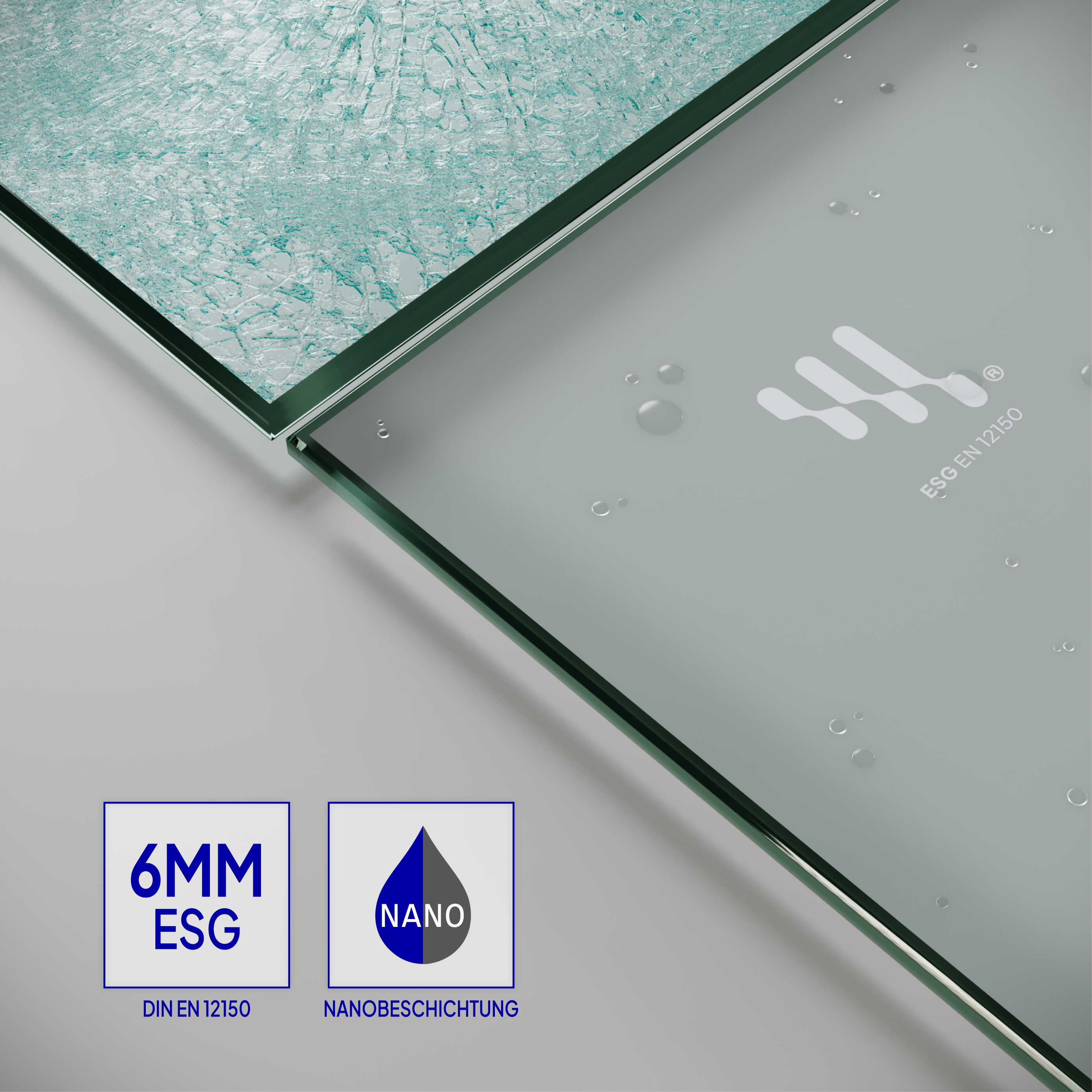 Shower Door Lima with Hinged Doors 68-140 cm made of Frosted ESG Safety Glass