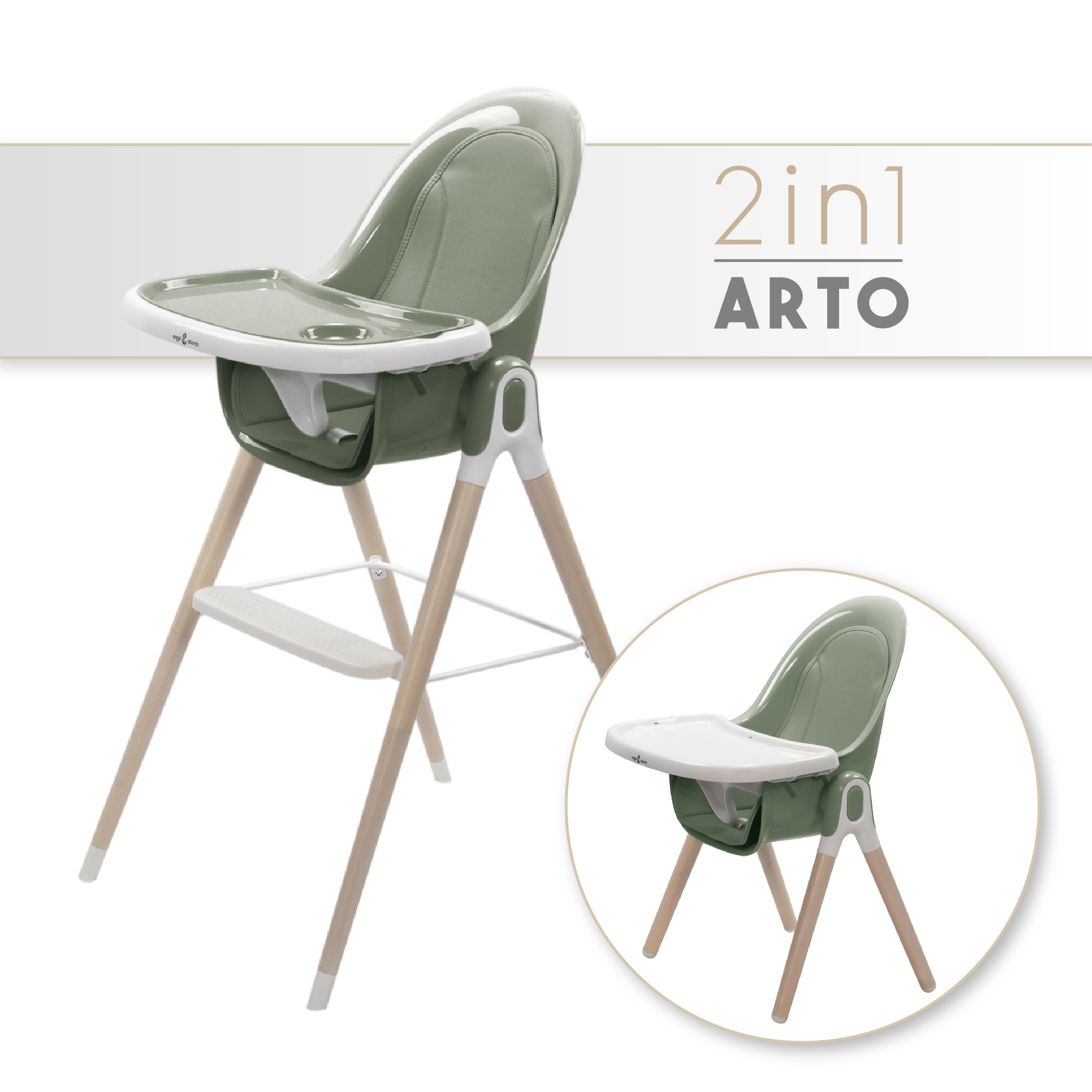 Kinderhochstuhl ARTO Kinderstuhl mit Esstablett und Stuhl Grün Kinderhochstuhl ARTO Kinderstuhl mit Esstablett und Stuhl Grün