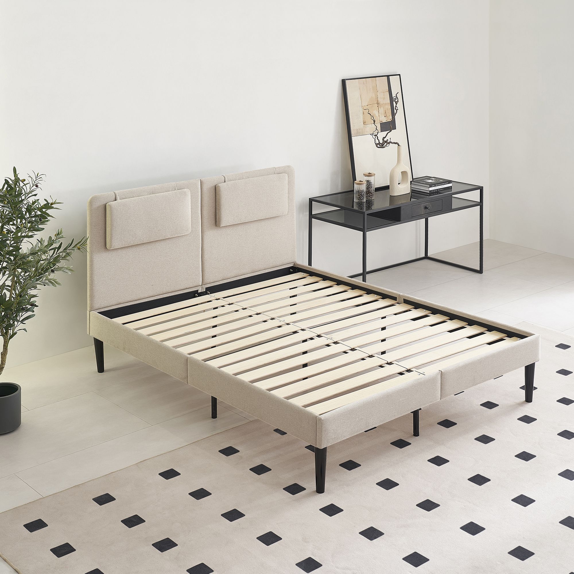 Design Polsterbettt Emily in Beige Design Polsterbettt Emily in Beige