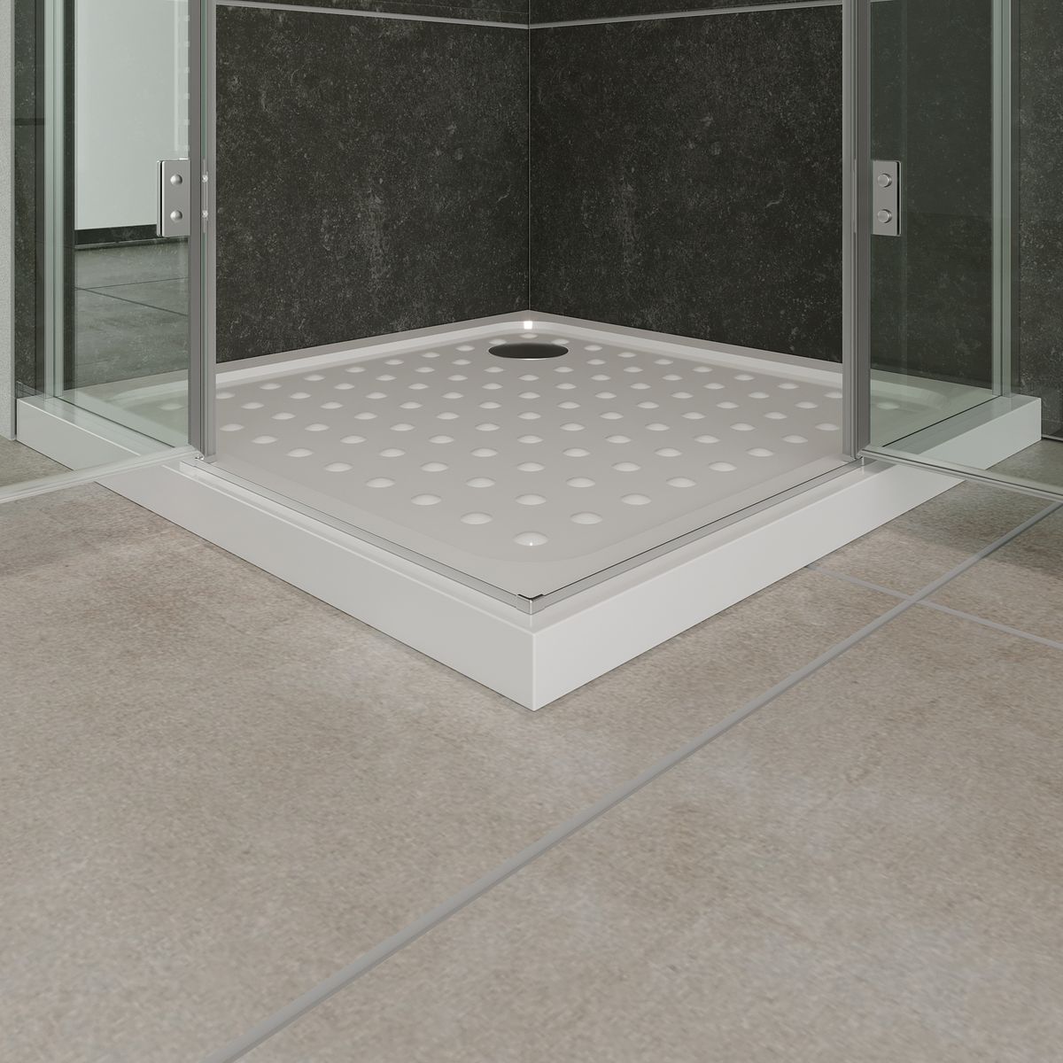 Eckeinstieg Celine mit Klapptüren aus ESG Sicherheitsglas