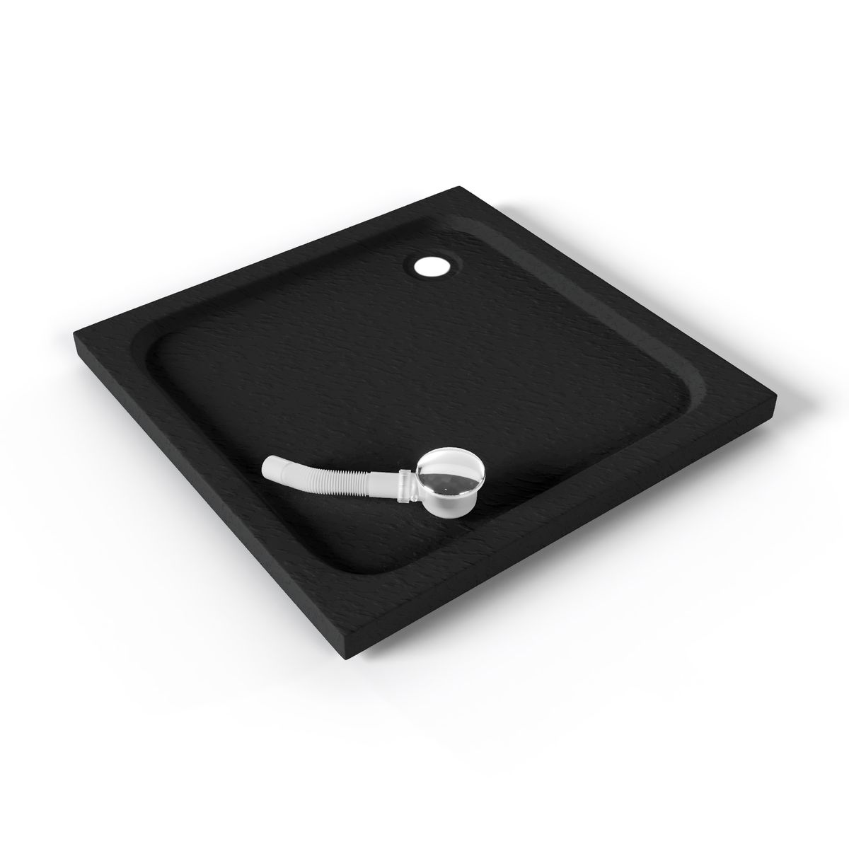 Duschwanne Shimmer STONE aus Sanitäracryl inkl. Ablaufgarnitur - Schwarz 100x100 cm Duschwanne Shimmer STONE aus Sanitäracryl inkl. Ablaufgarnitur - Schwarz 90x90 cm