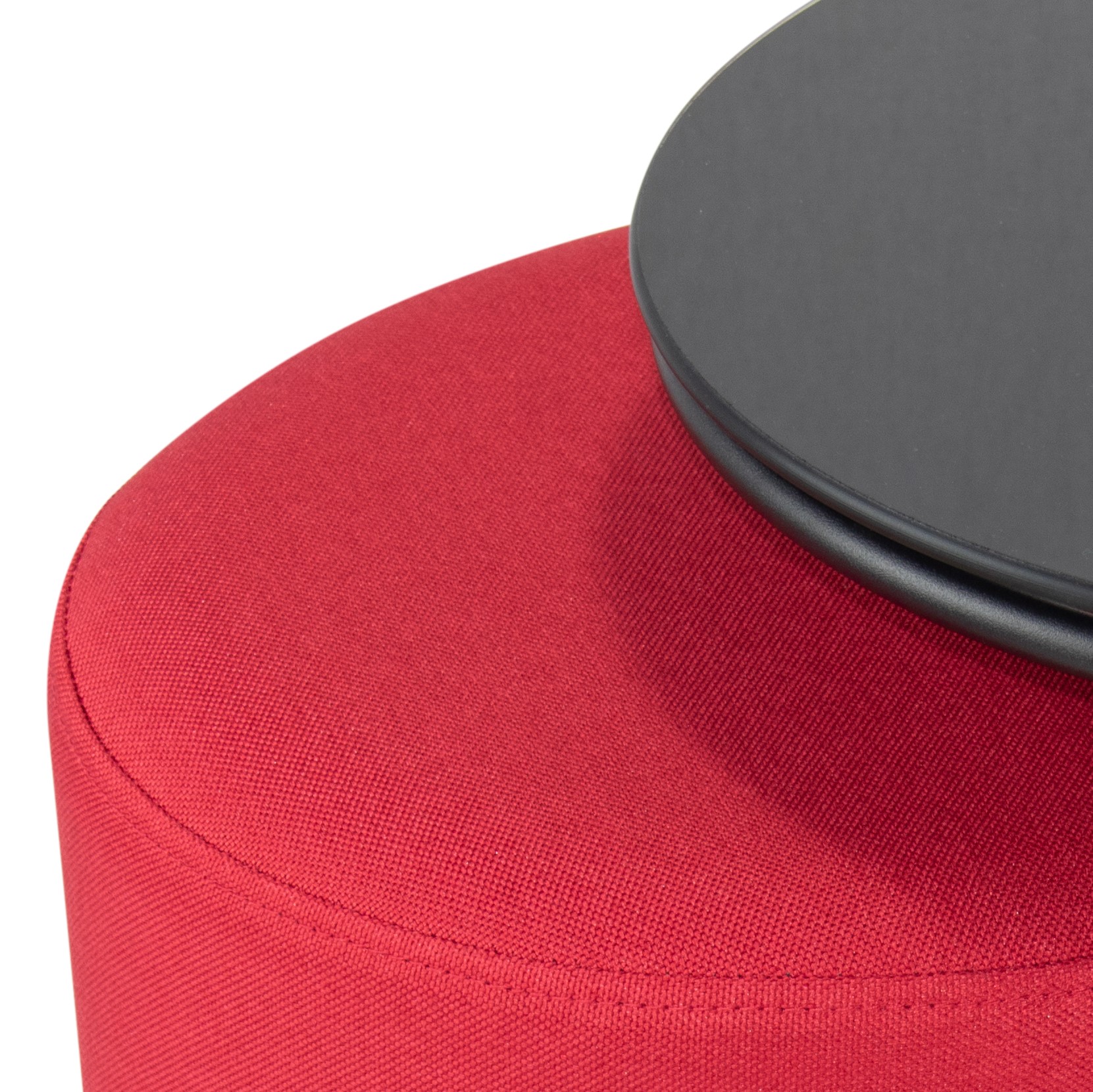 Beistelltisch mit Hocker JASPER runder Couchtisch 40x40 cm Schwarz-Rot N5 Beistelltisch mit Hocker JASPER runder Couchtisch 40x40 cm Schwarz-Rot N5