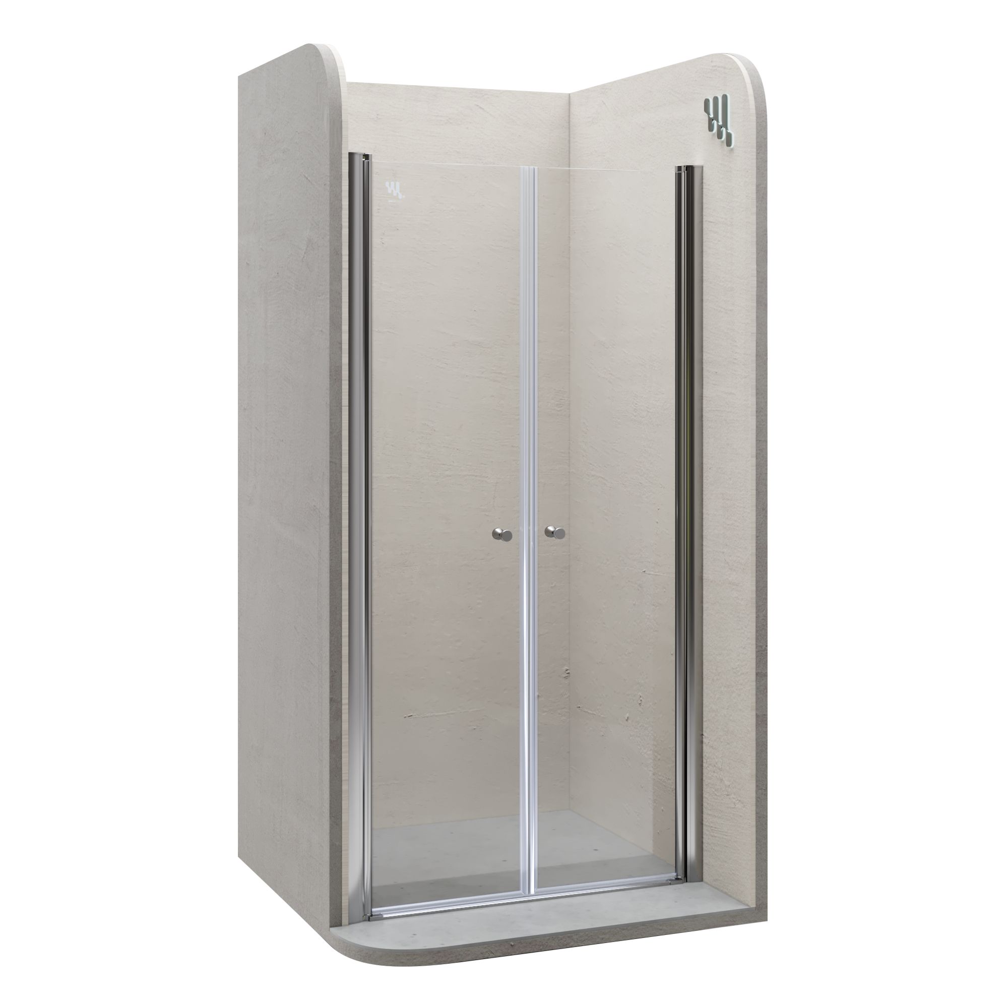 Duschtür Lima mit Pendeltüren 68-140 cm aus ESG Sicherheitsglas