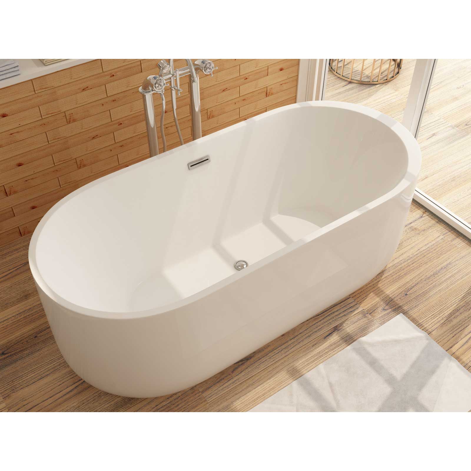 Badewanne aus Sanitäracryl Bienne - 170 x 80 x 58 cm Badewanne aus Sanitäracryl Bienne - 170 x 80 x 58 cm