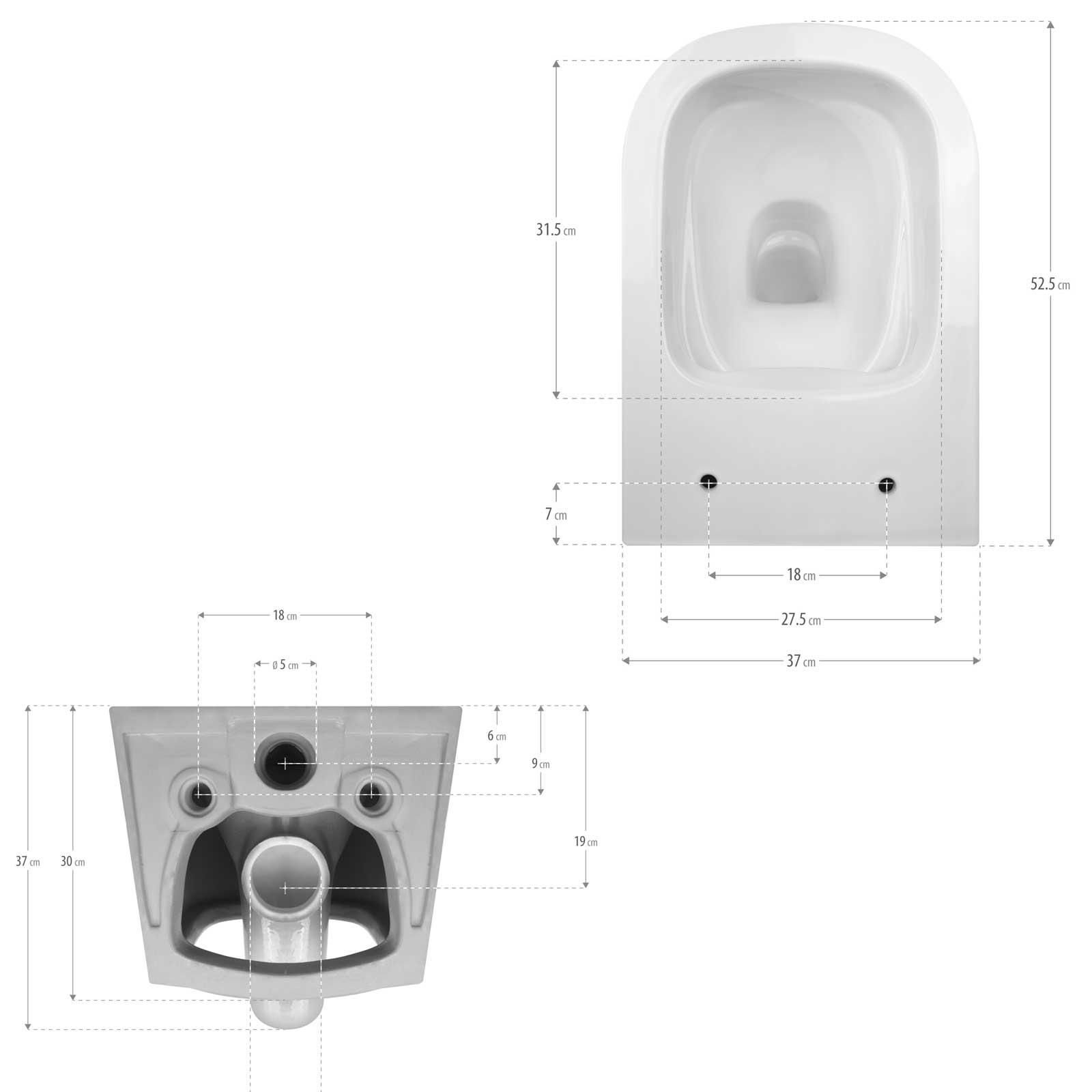 Toilette Hänge WC Spülrandlos inkl. WC Sitz mit Absenkautomatik SOFTCLOSE + abnehmbar Biferno Toilette Hänge WC Spülrandlos inkl. WC Sitz mit Absenkautomatik SOFTCLOSE + abnehmbar Biferno