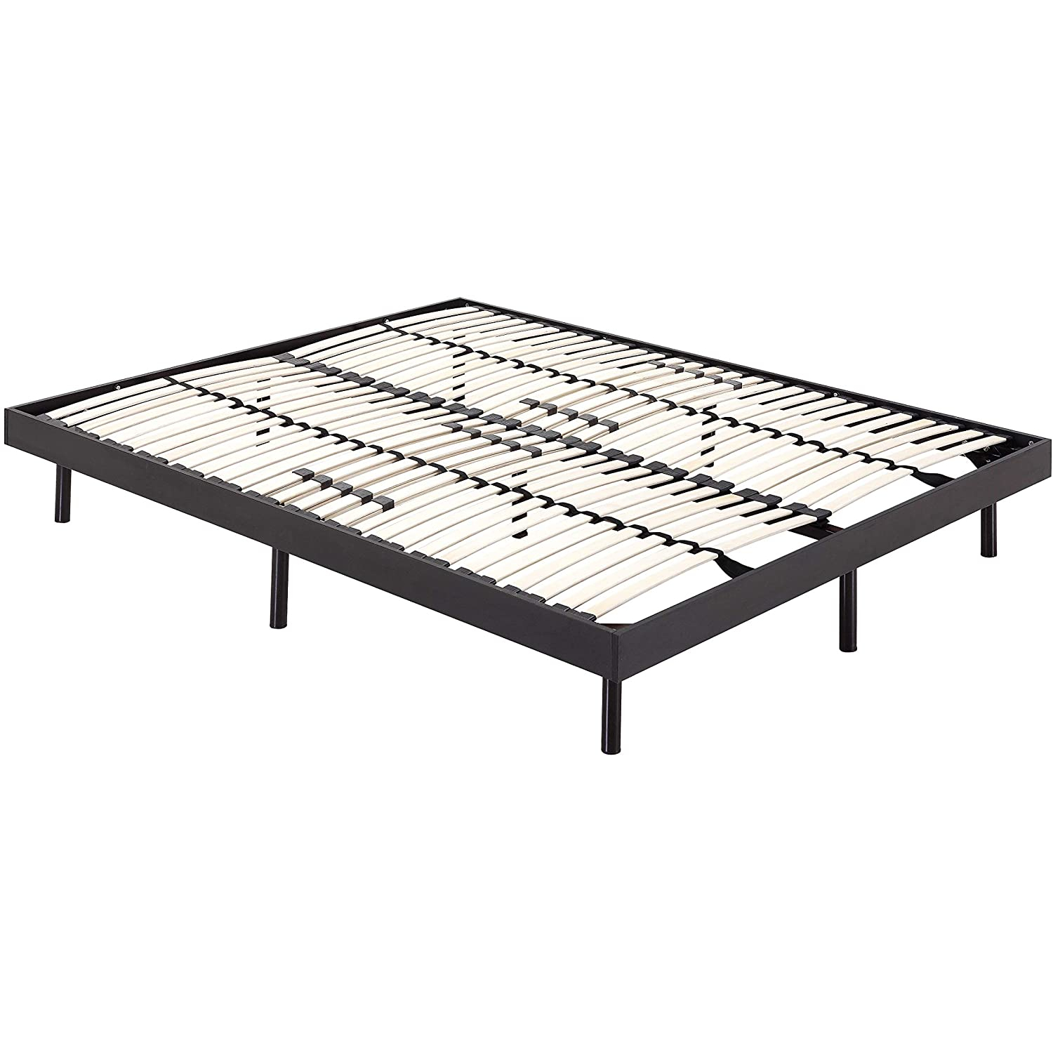 Holz-Rahmenbett - 200x200 cm Schwarz