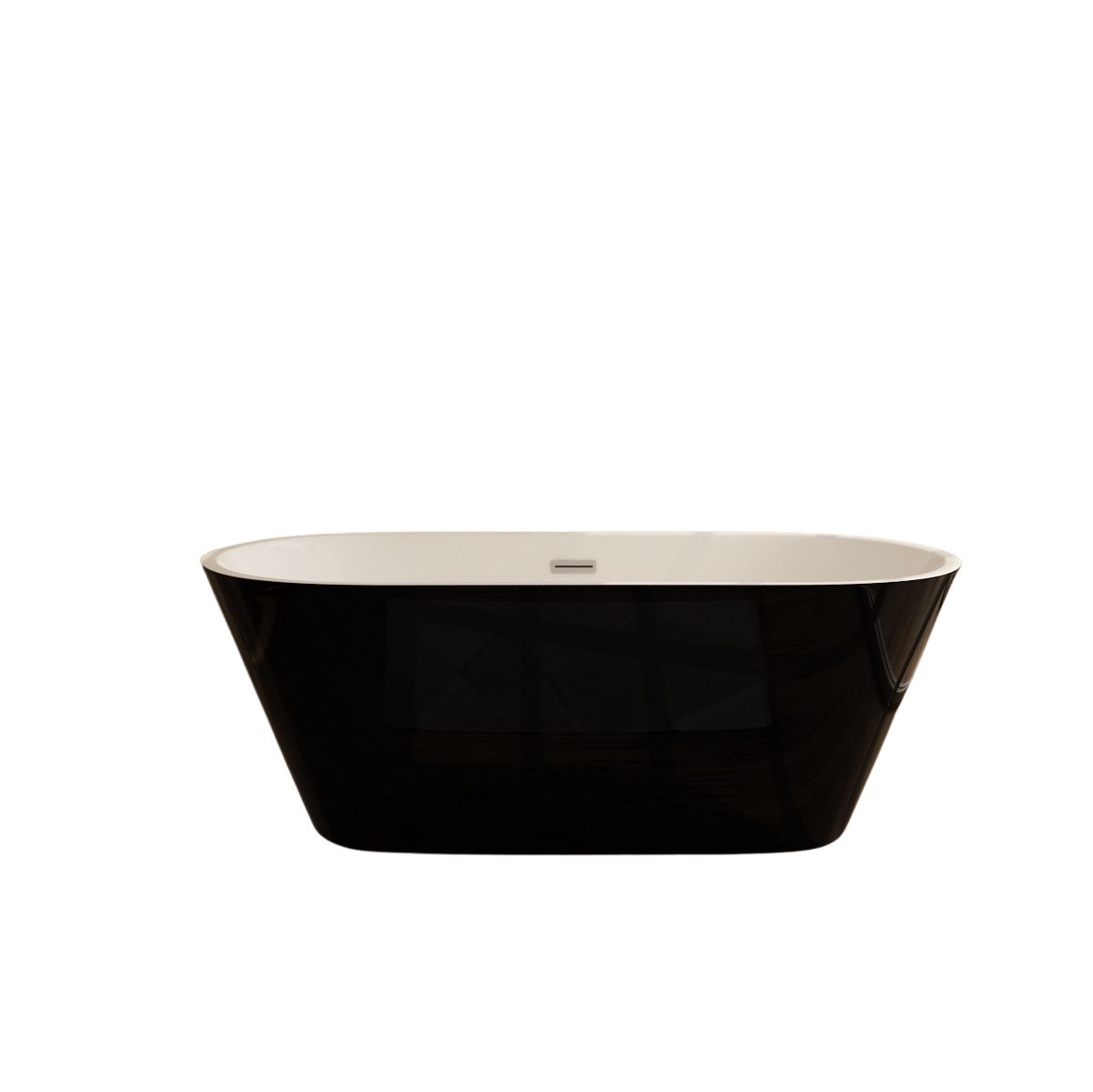 Schwarz-weiße Badewanne aus Sanitäracryl Lugano - 3 GRÖßEN