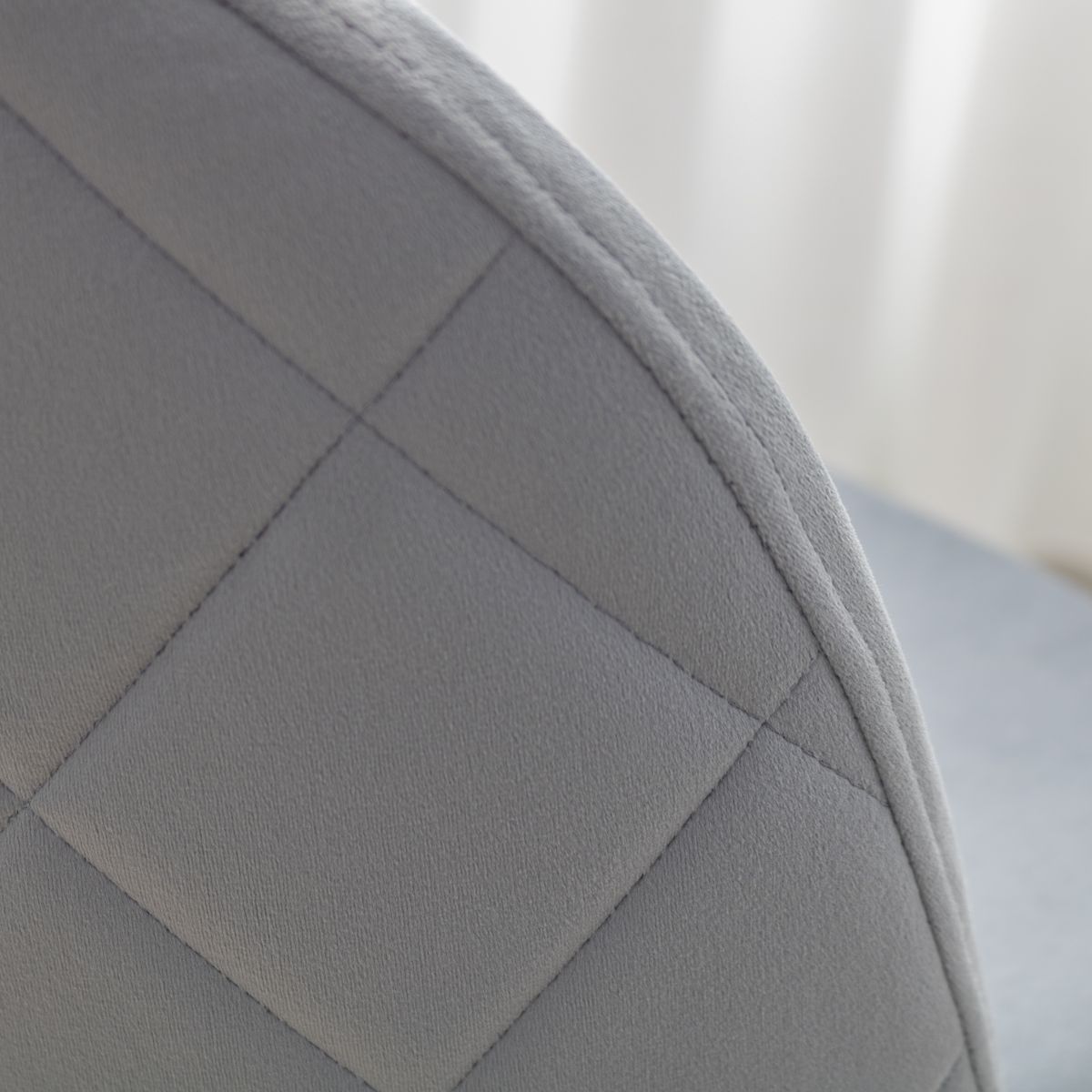 Esszimmerstuhl Wohnzimmerstuhl Bellamy Grau-Holz aus Samt Velour